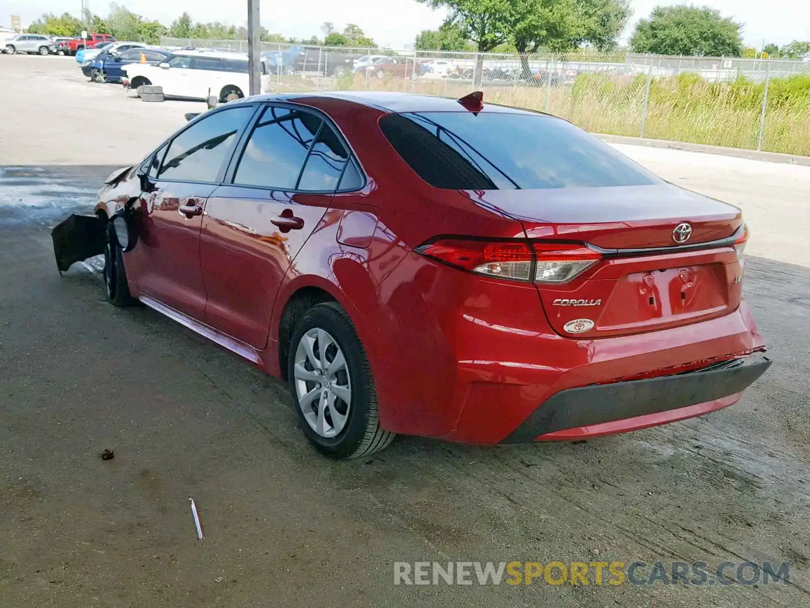 3 Photograph of a damaged car JTDEPRAE1LJ058715 TOYOTA COROLLA 2020