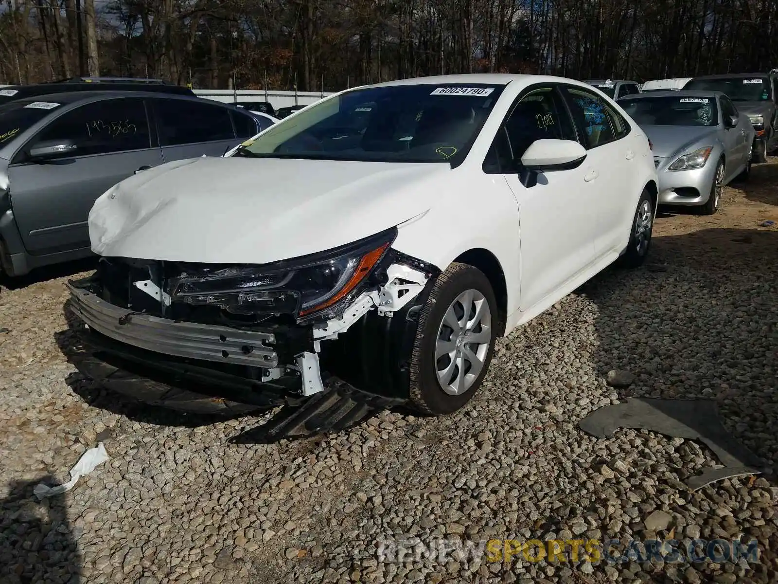 2 Photograph of a damaged car JTDEPRAE1LJ059105 TOYOTA COROLLA 2020