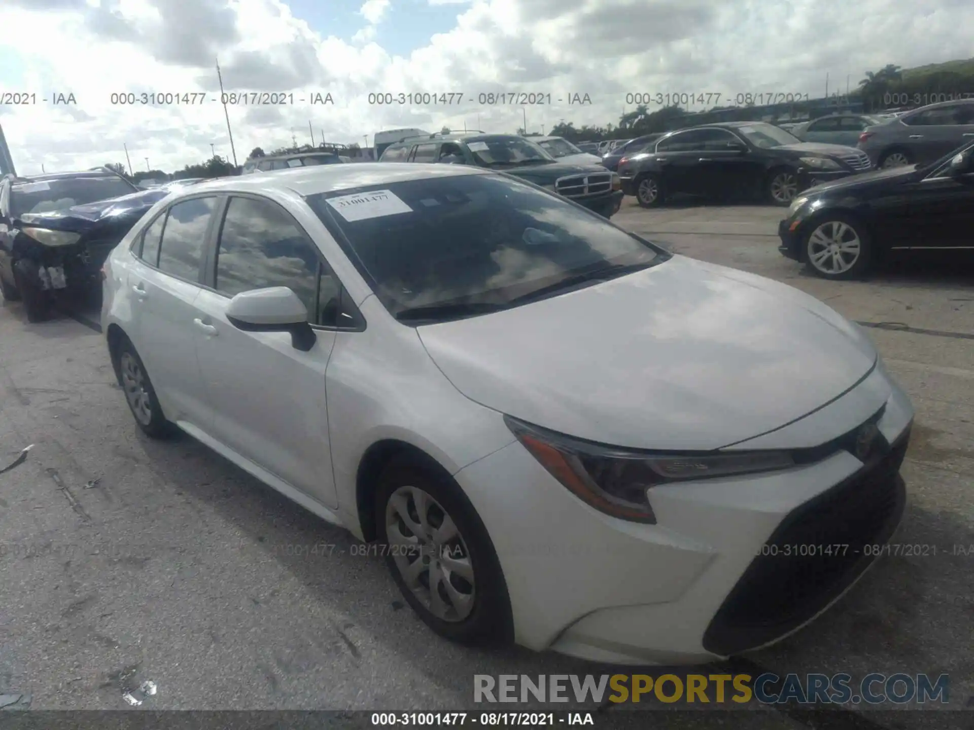 1 Photograph of a damaged car JTDEPRAE1LJ059850 TOYOTA COROLLA 2020