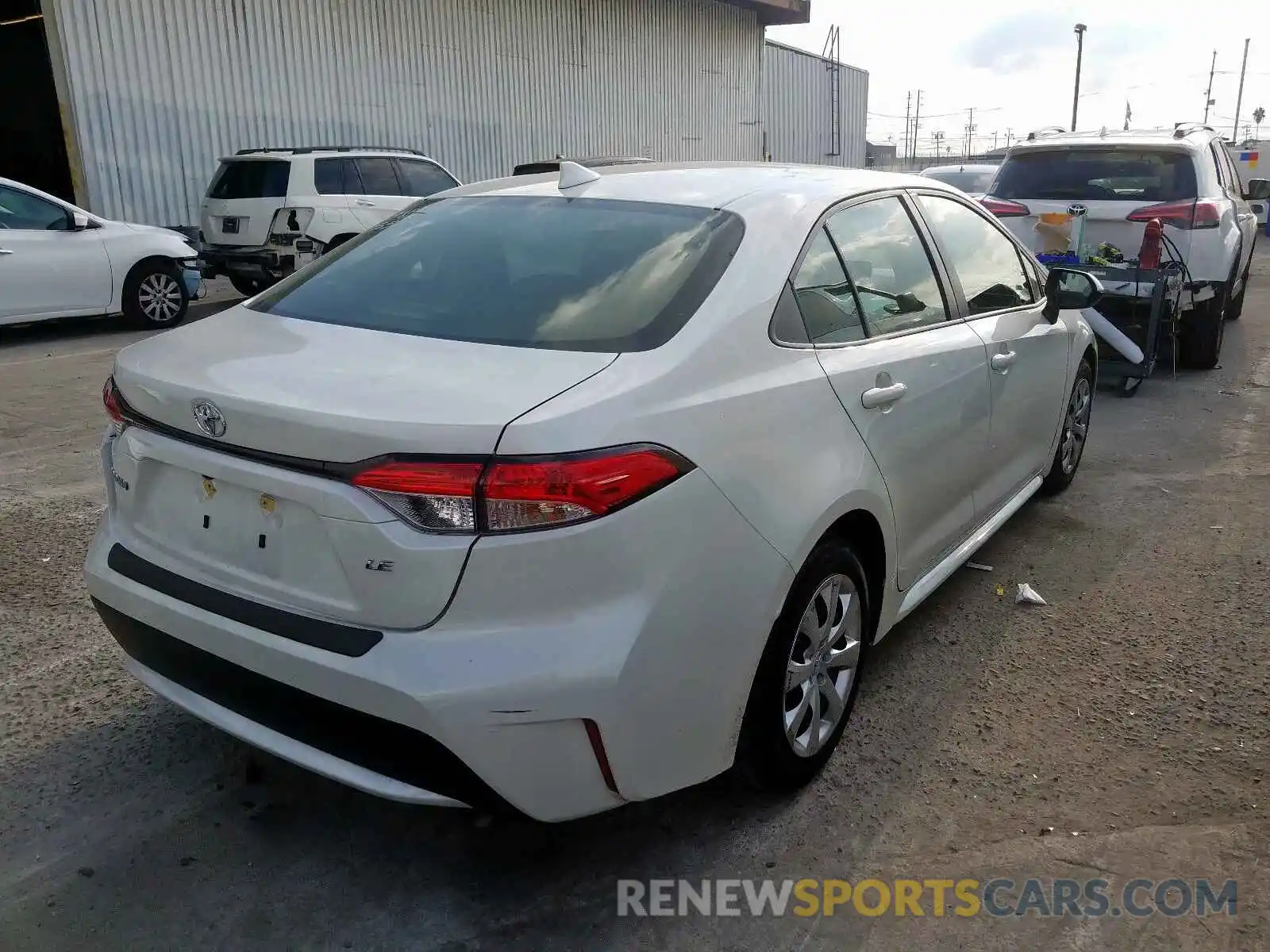 4 Photograph of a damaged car JTDEPRAE1LJ060089 TOYOTA COROLLA 2020