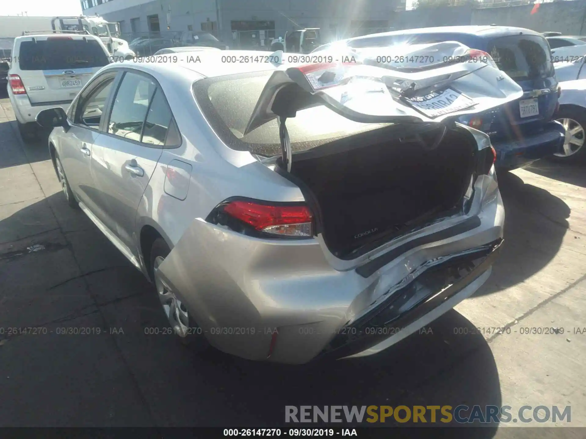 3 Photograph of a damaged car JTDEPRAE1LJ060478 TOYOTA COROLLA 2020