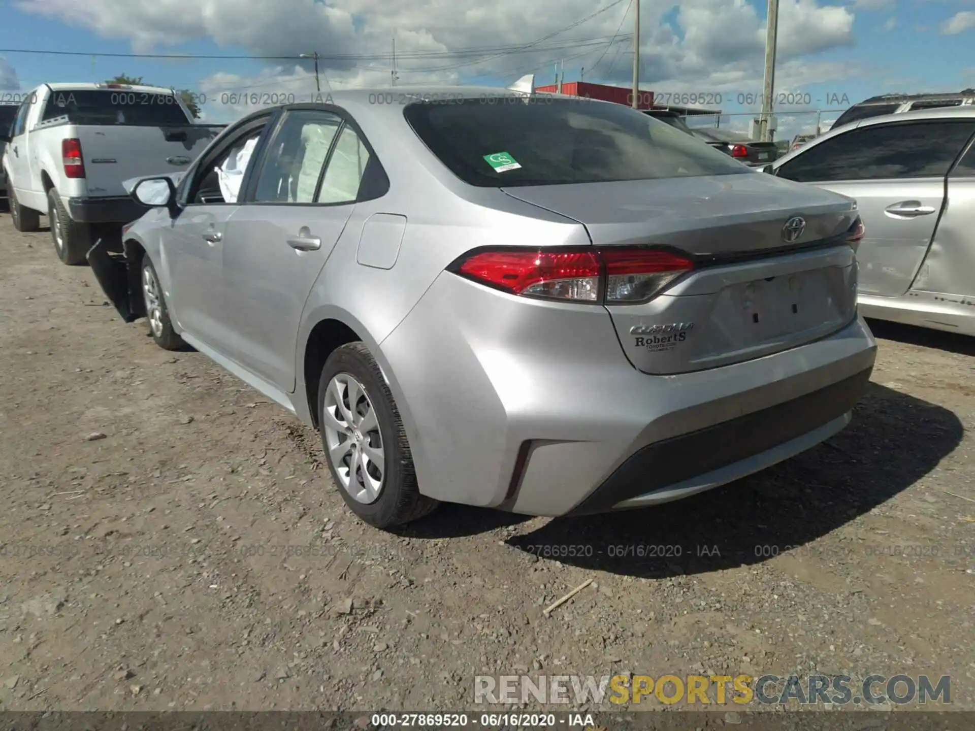 3 Photograph of a damaged car JTDEPRAE1LJ061422 TOYOTA COROLLA 2020