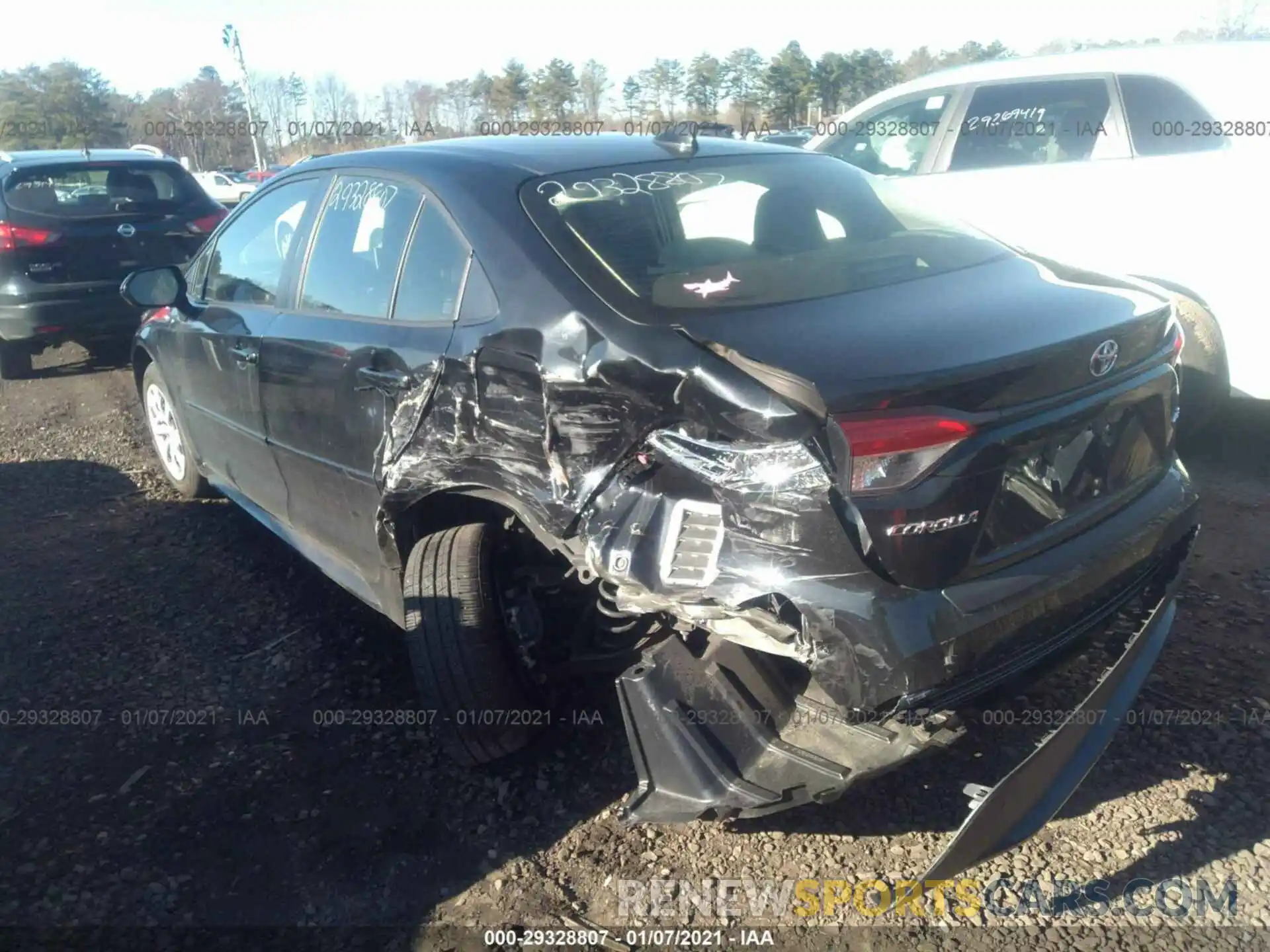 3 Photograph of a damaged car JTDEPRAE1LJ061582 TOYOTA COROLLA 2020