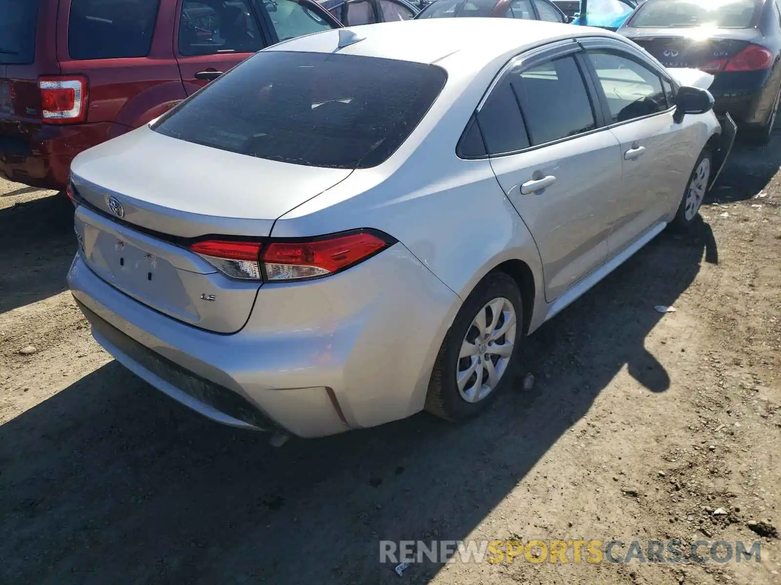 4 Photograph of a damaged car JTDEPRAE1LJ061887 TOYOTA COROLLA 2020