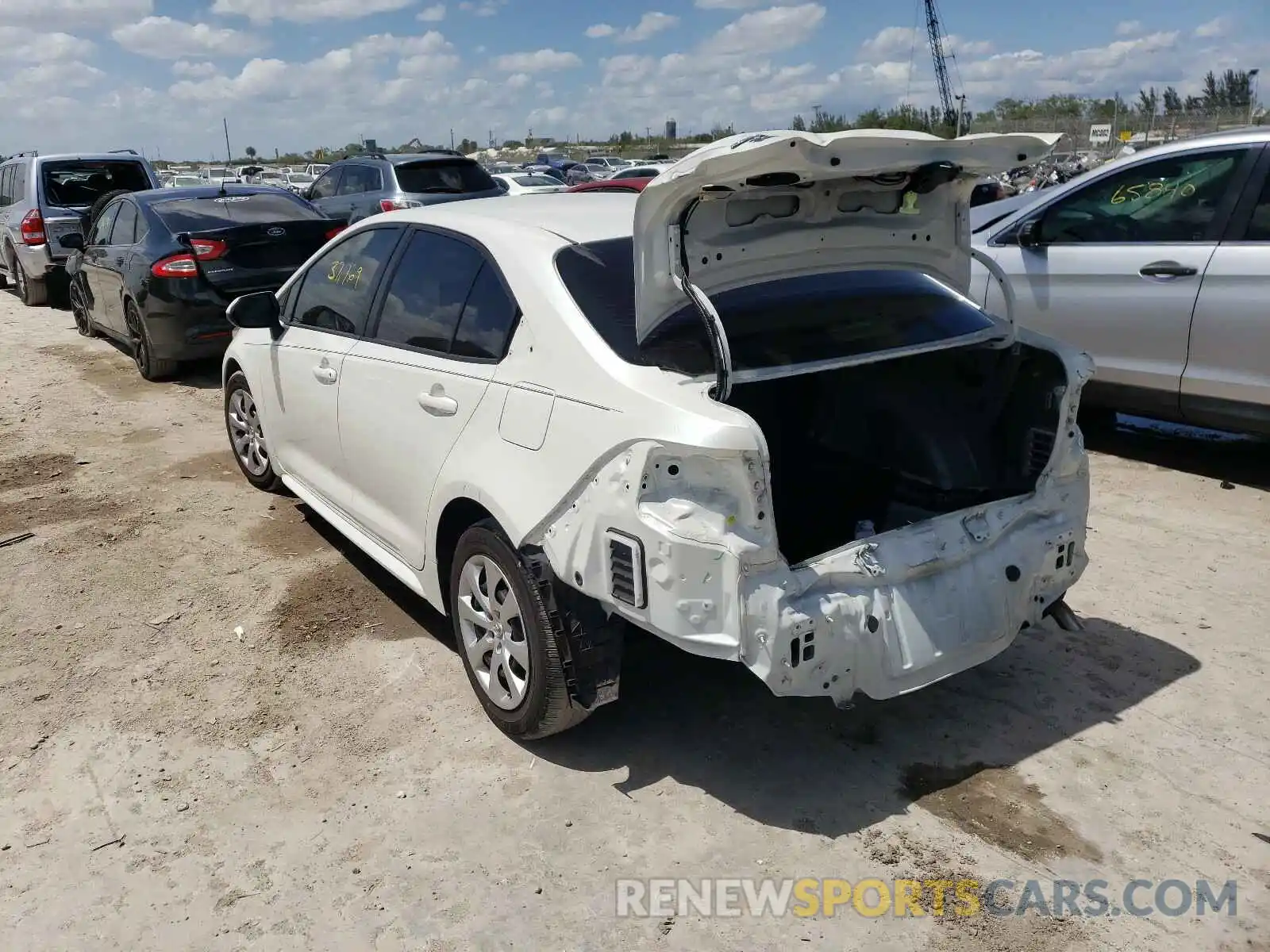 3 Photograph of a damaged car JTDEPRAE1LJ062067 TOYOTA COROLLA 2020