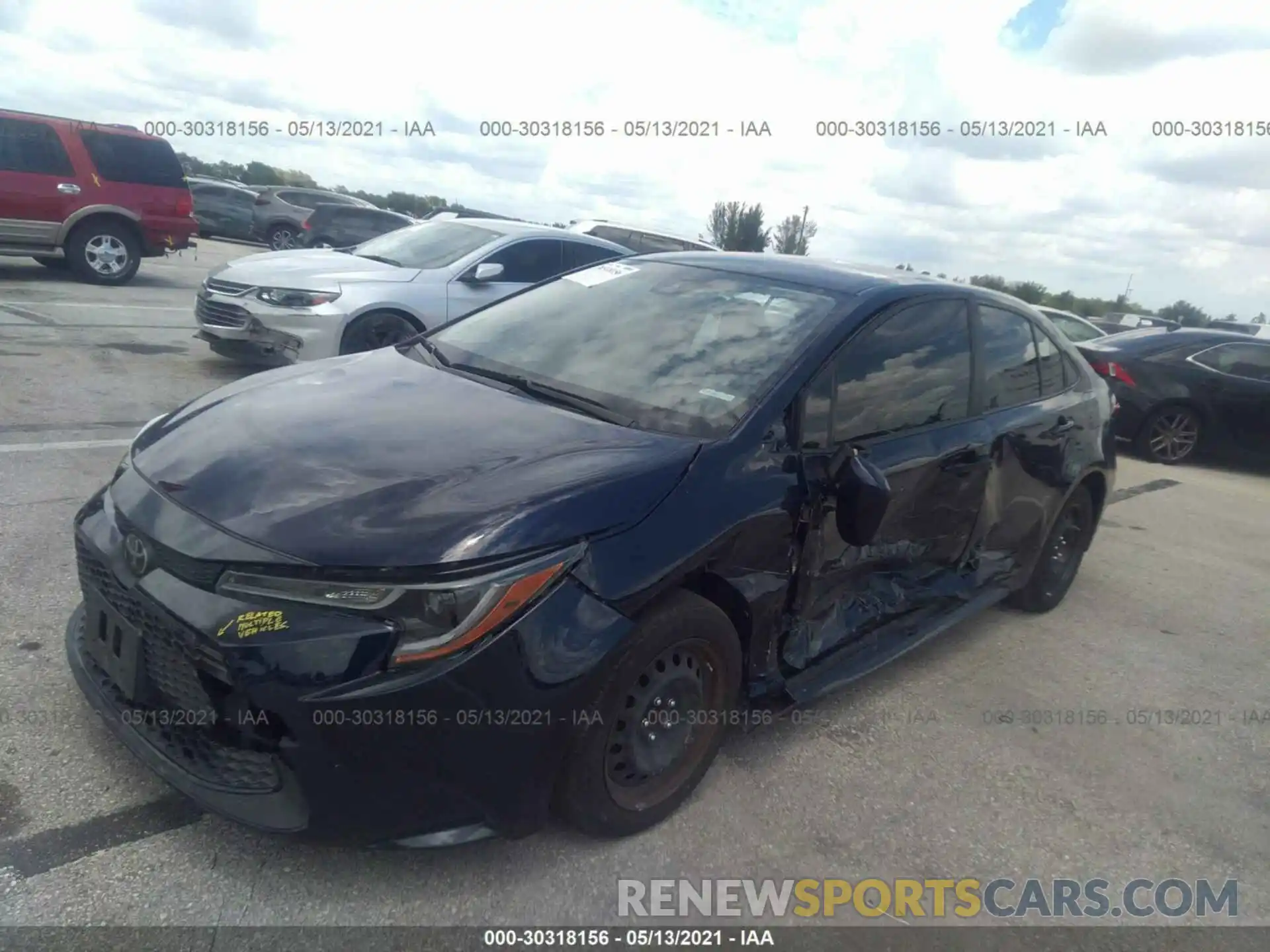 2 Photograph of a damaged car JTDEPRAE1LJ062103 TOYOTA COROLLA 2020