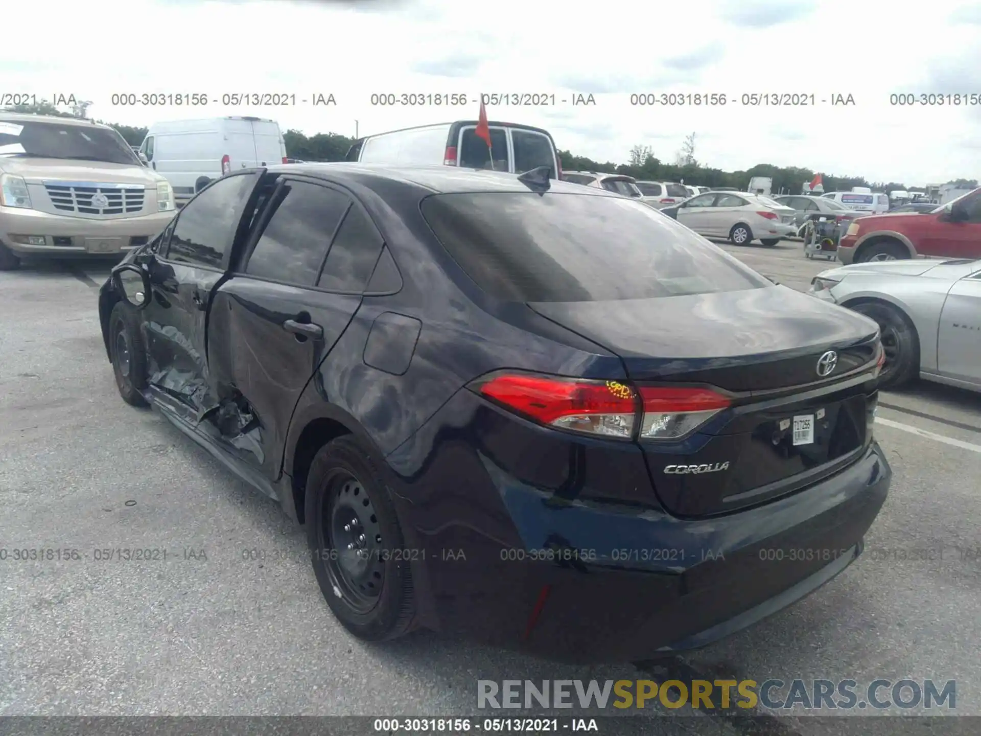 3 Photograph of a damaged car JTDEPRAE1LJ062103 TOYOTA COROLLA 2020