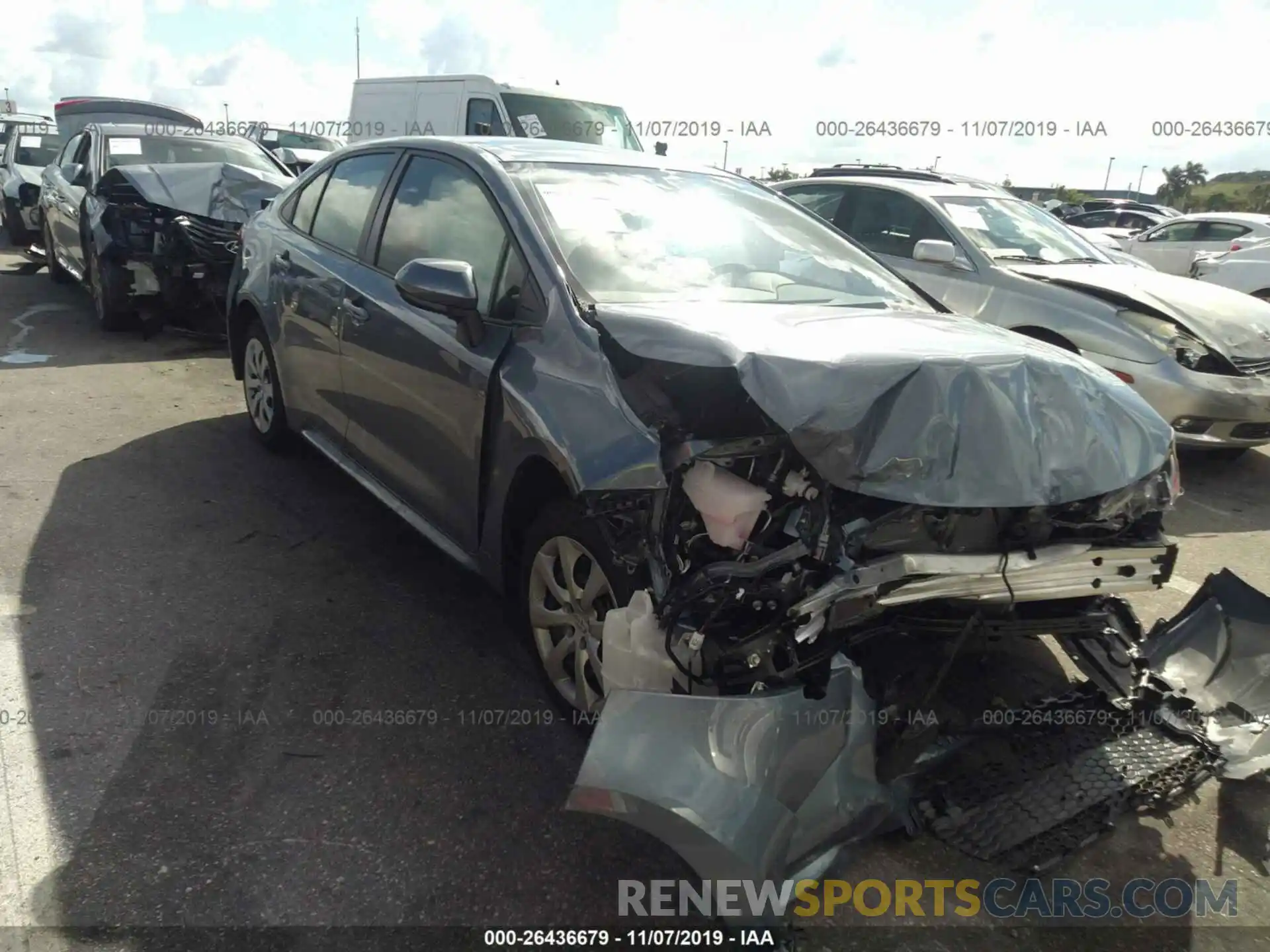 1 Photograph of a damaged car JTDEPRAE1LJ062683 TOYOTA COROLLA 2020