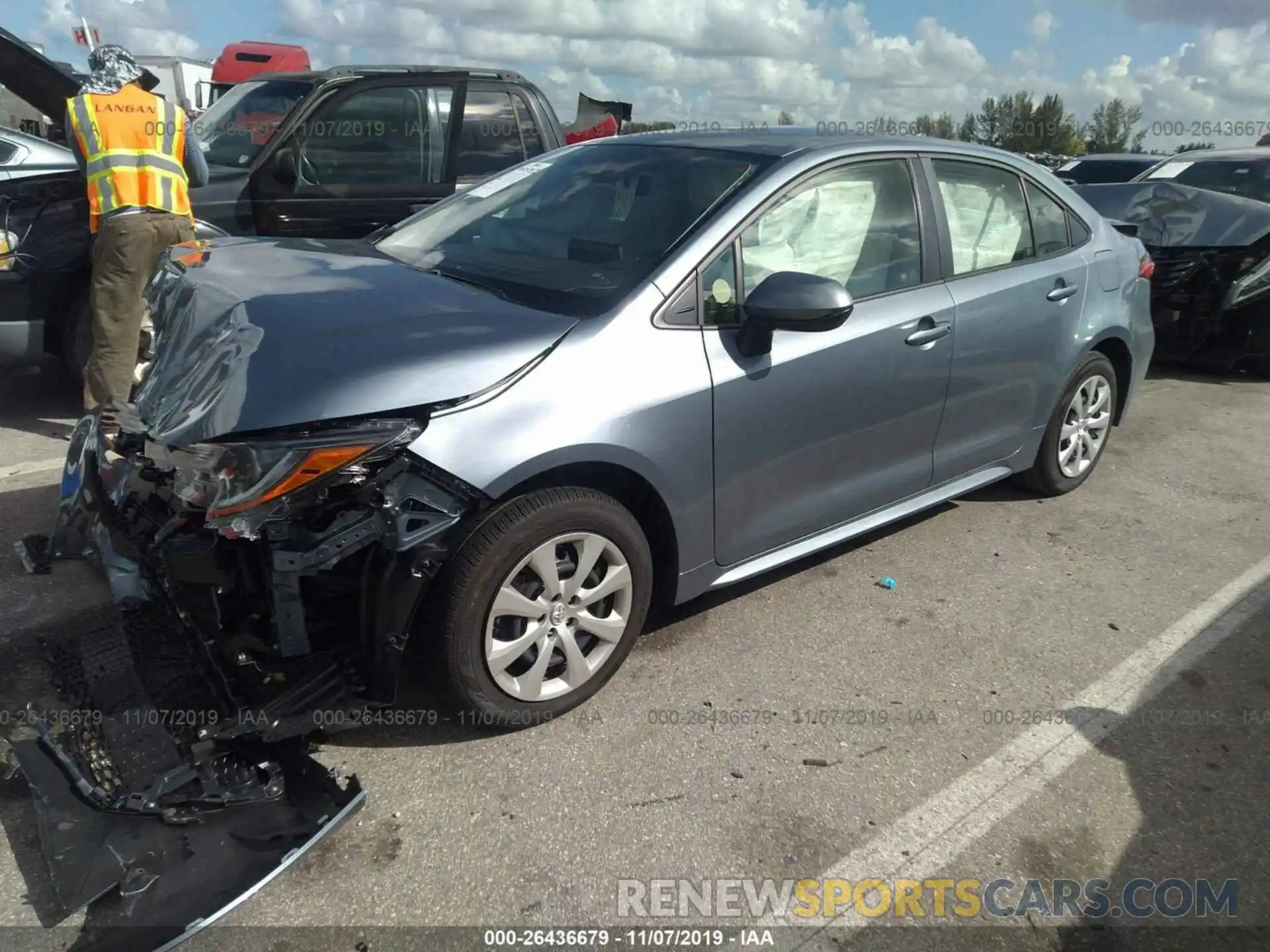 2 Photograph of a damaged car JTDEPRAE1LJ062683 TOYOTA COROLLA 2020