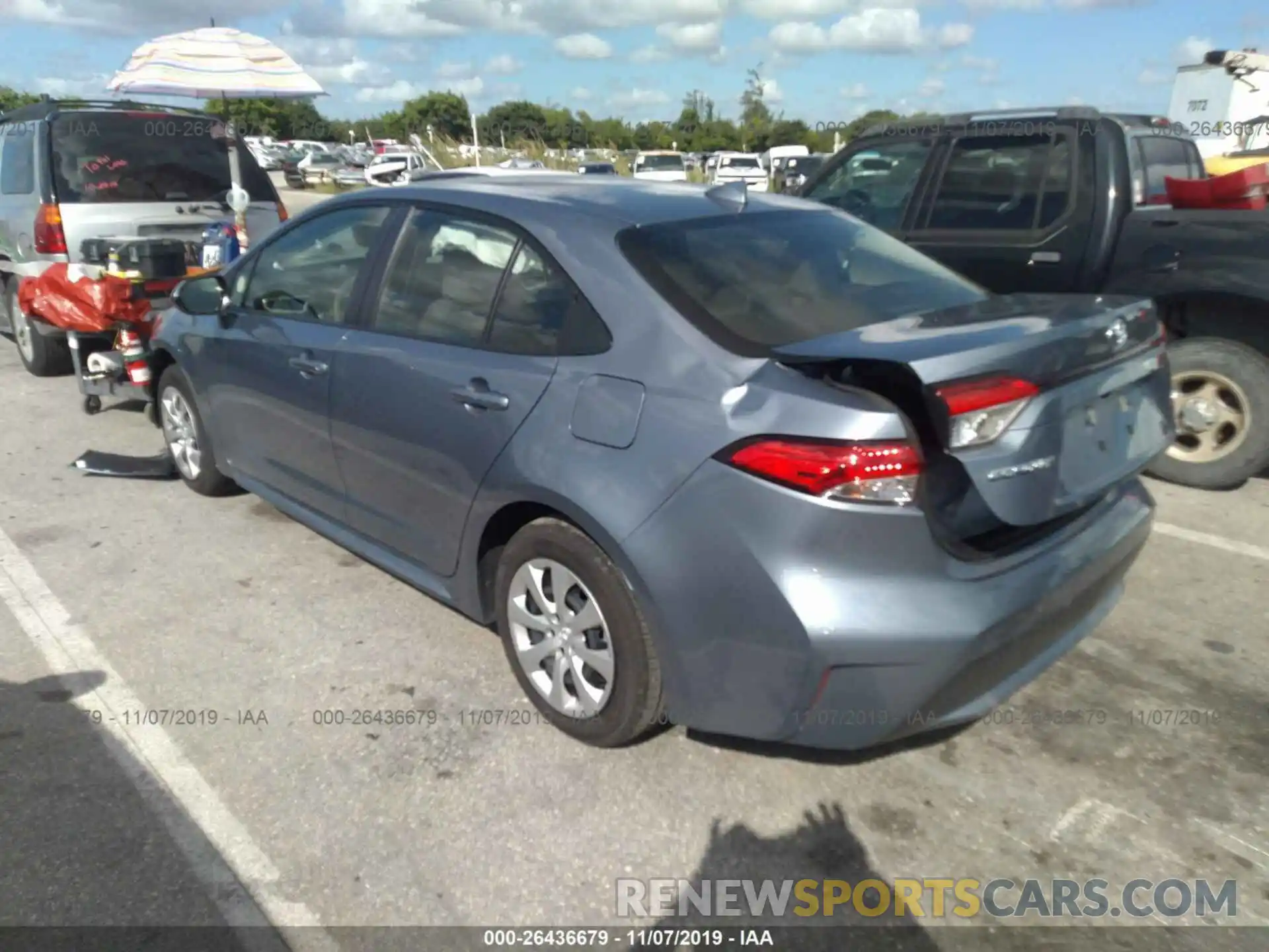 3 Photograph of a damaged car JTDEPRAE1LJ062683 TOYOTA COROLLA 2020