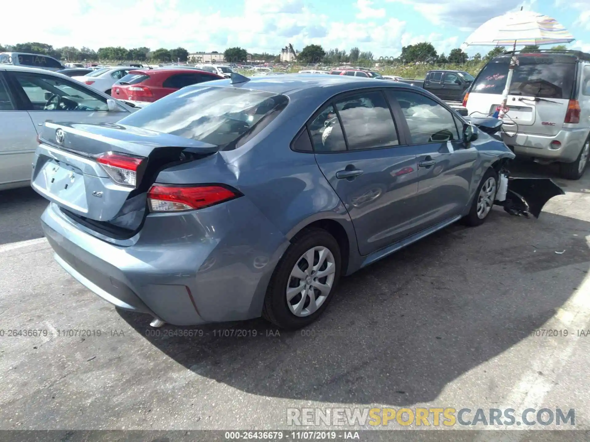 4 Photograph of a damaged car JTDEPRAE1LJ062683 TOYOTA COROLLA 2020