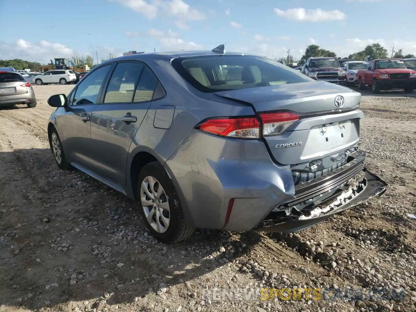 3 Photograph of a damaged car JTDEPRAE1LJ062795 TOYOTA COROLLA 2020