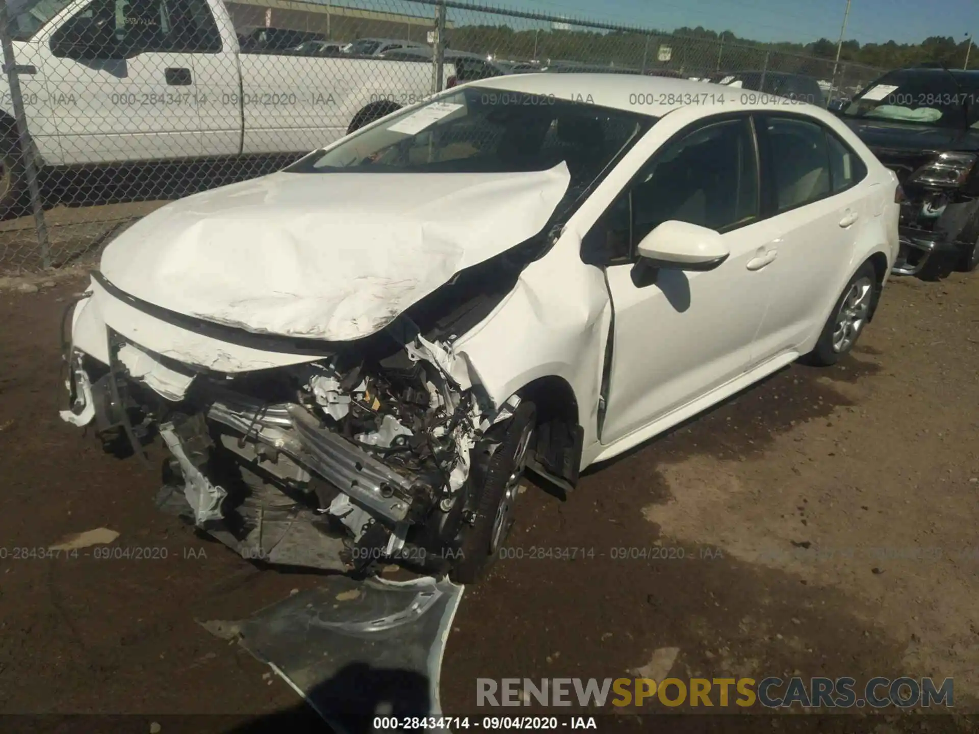 2 Photograph of a damaged car JTDEPRAE1LJ062974 TOYOTA COROLLA 2020