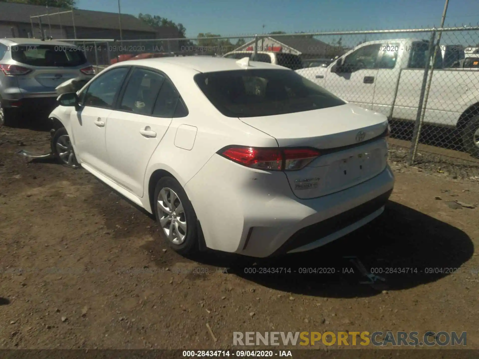 3 Photograph of a damaged car JTDEPRAE1LJ062974 TOYOTA COROLLA 2020