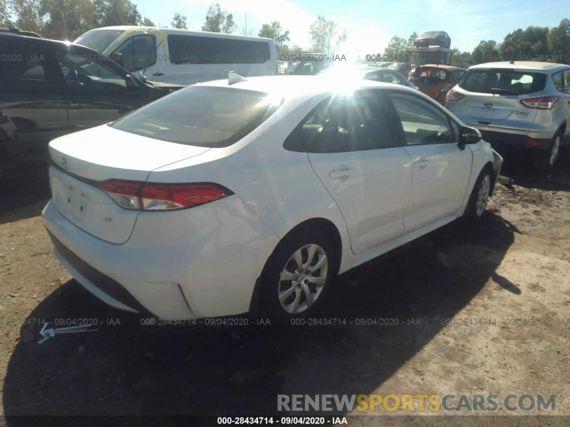 4 Photograph of a damaged car JTDEPRAE1LJ062974 TOYOTA COROLLA 2020