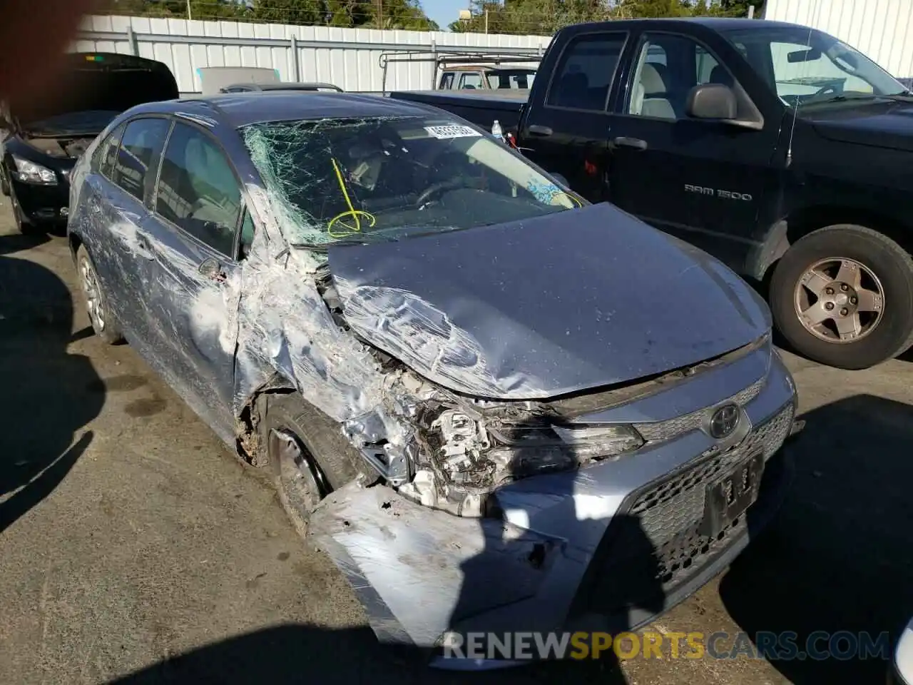 1 Photograph of a damaged car JTDEPRAE1LJ063137 TOYOTA COROLLA 2020