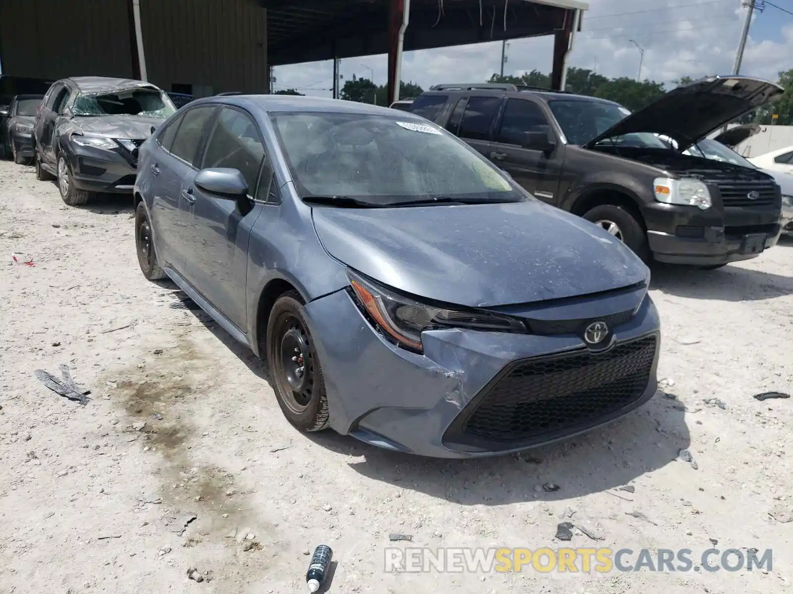 1 Photograph of a damaged car JTDEPRAE1LJ063400 TOYOTA COROLLA 2020