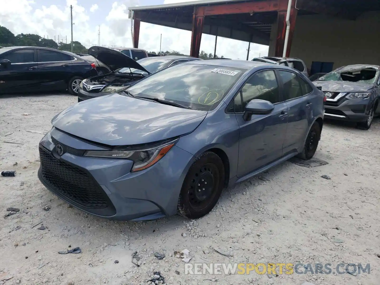 2 Photograph of a damaged car JTDEPRAE1LJ063400 TOYOTA COROLLA 2020