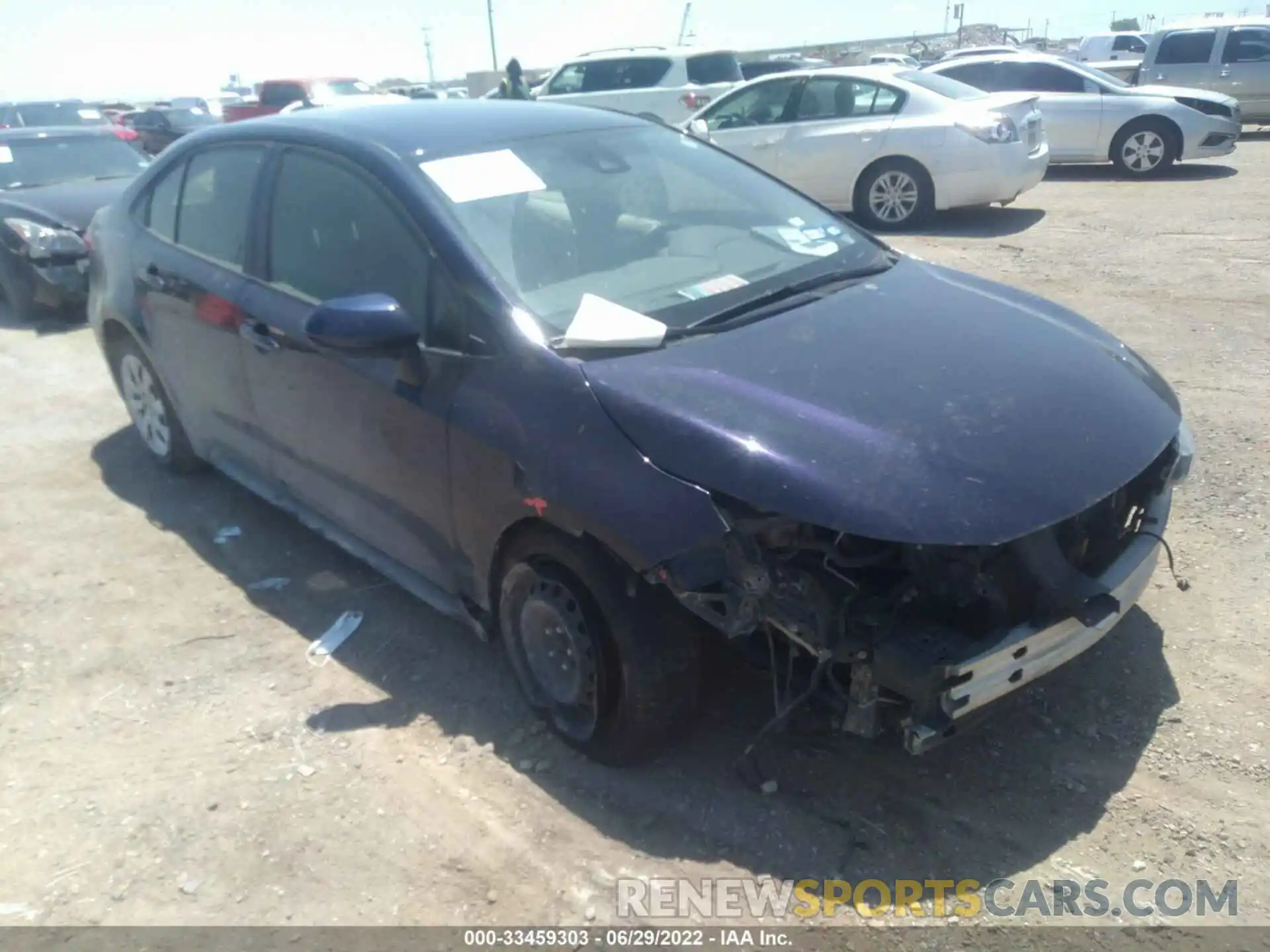 1 Photograph of a damaged car JTDEPRAE1LJ064420 TOYOTA COROLLA 2020