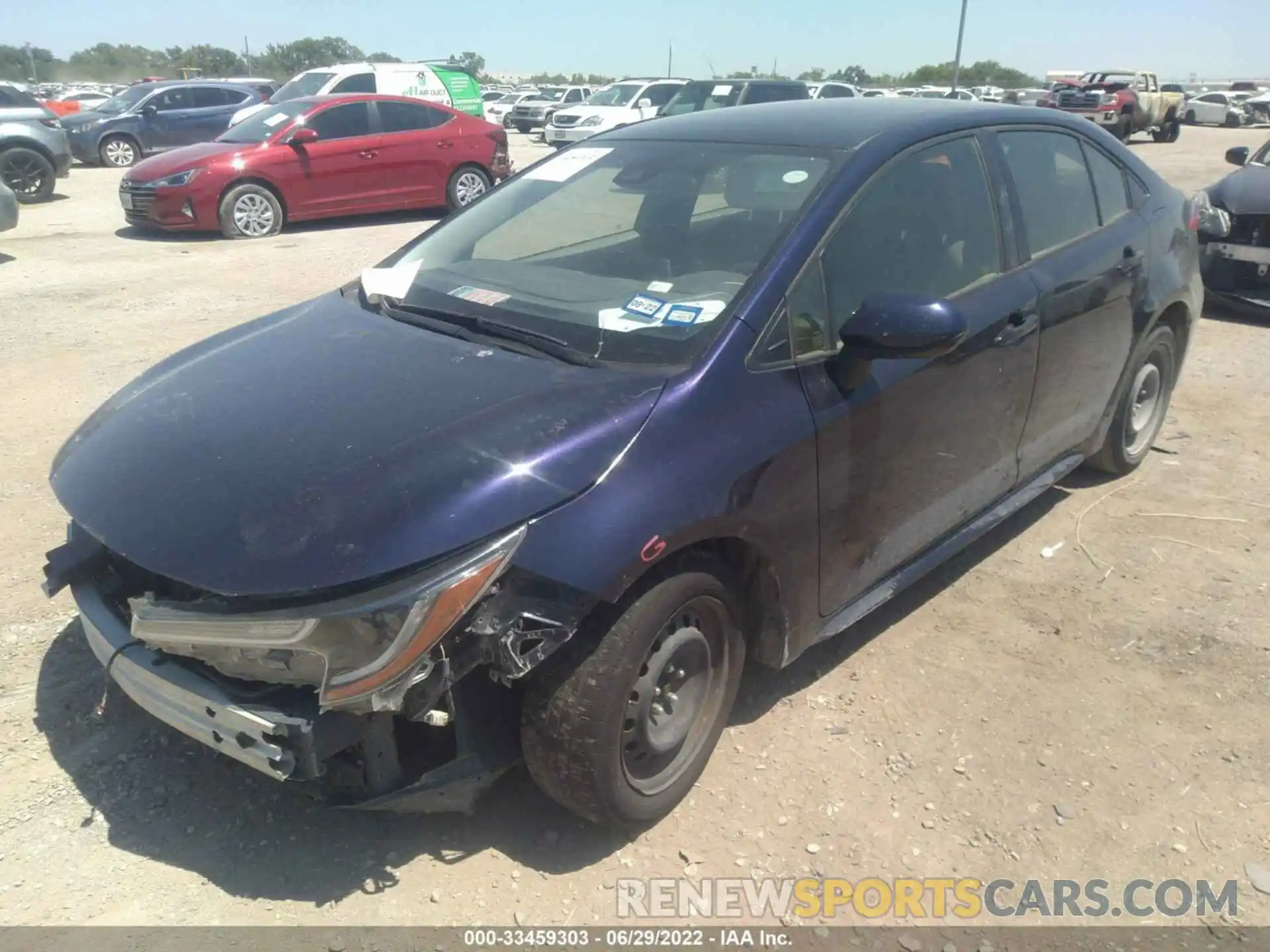 2 Photograph of a damaged car JTDEPRAE1LJ064420 TOYOTA COROLLA 2020