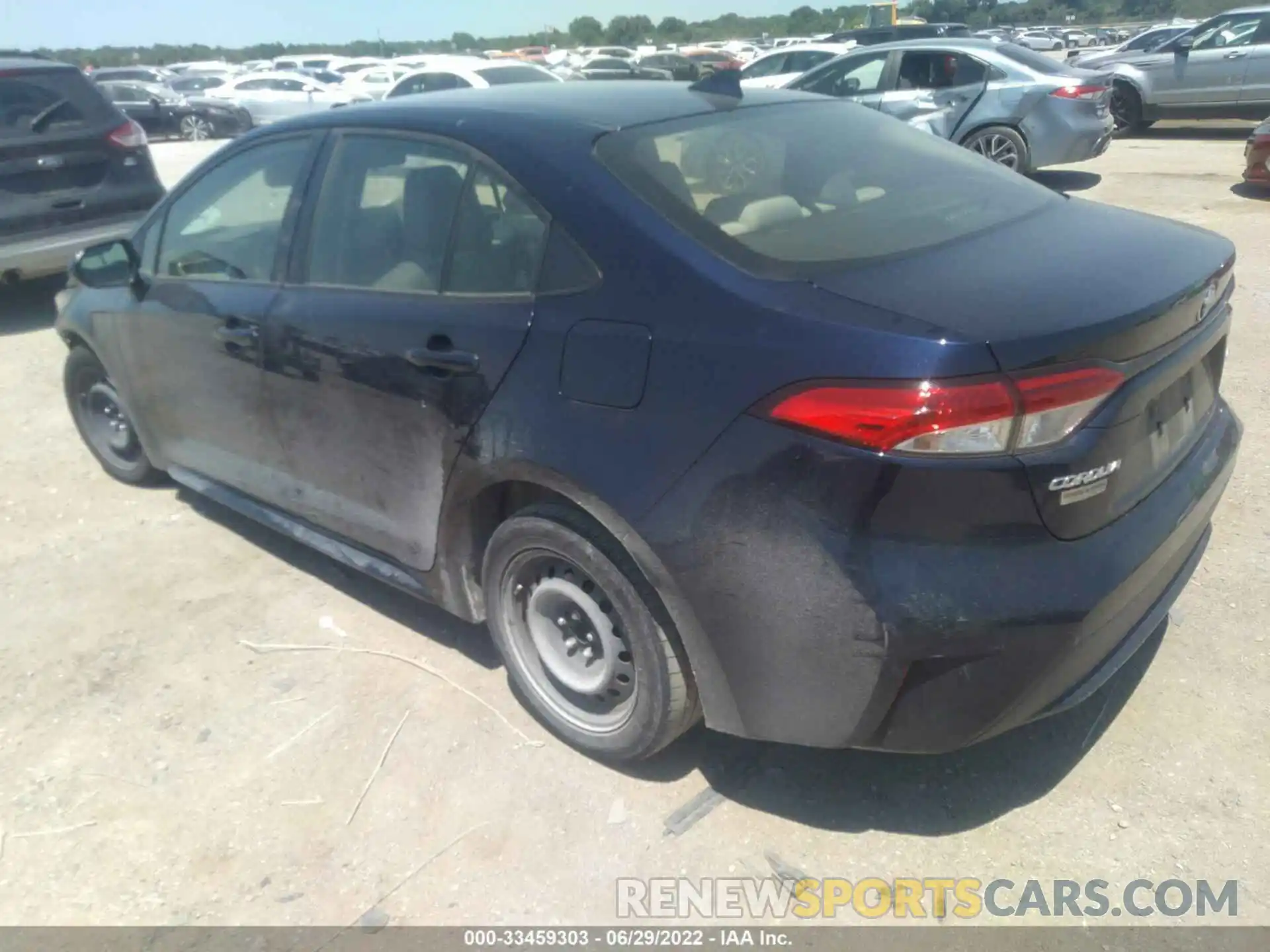 3 Photograph of a damaged car JTDEPRAE1LJ064420 TOYOTA COROLLA 2020