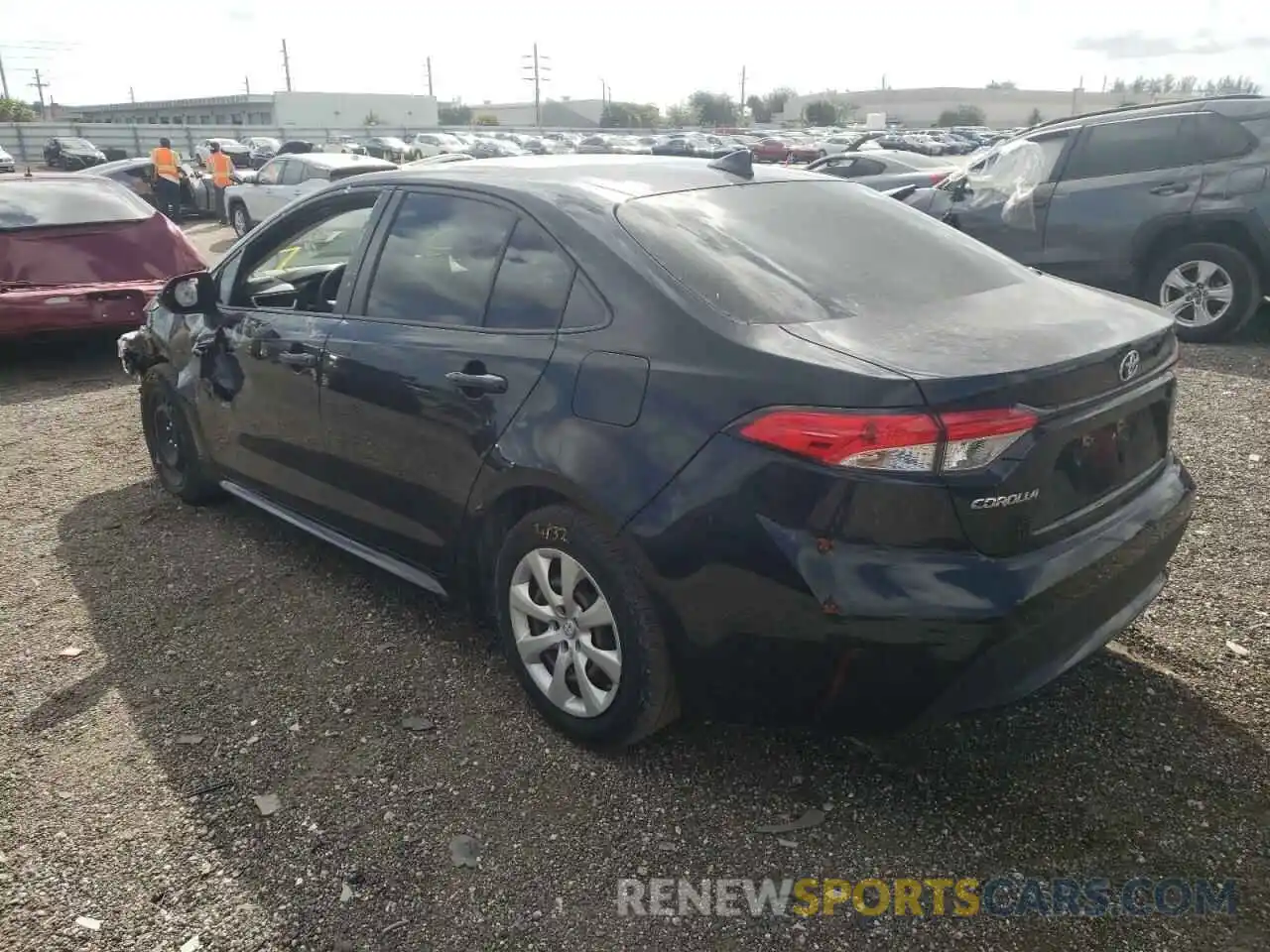 3 Photograph of a damaged car JTDEPRAE1LJ064577 TOYOTA COROLLA 2020