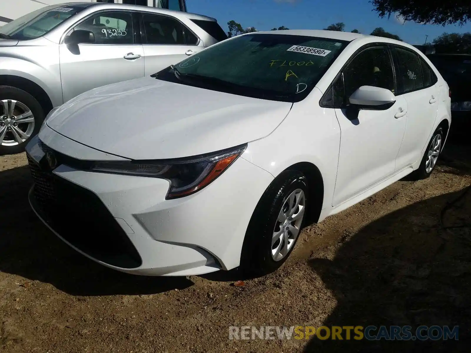 2 Photograph of a damaged car JTDEPRAE1LJ064840 TOYOTA COROLLA 2020