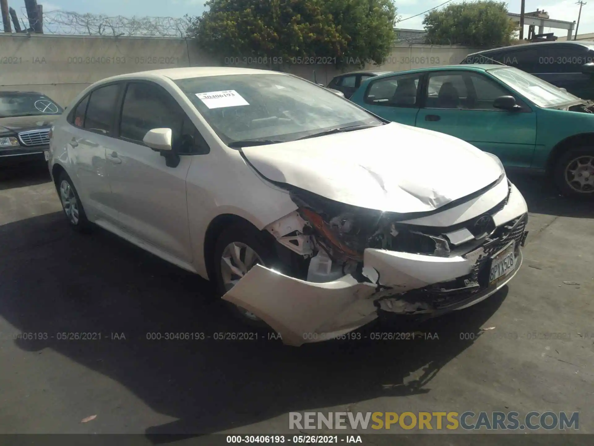 1 Photograph of a damaged car JTDEPRAE1LJ065261 TOYOTA COROLLA 2020