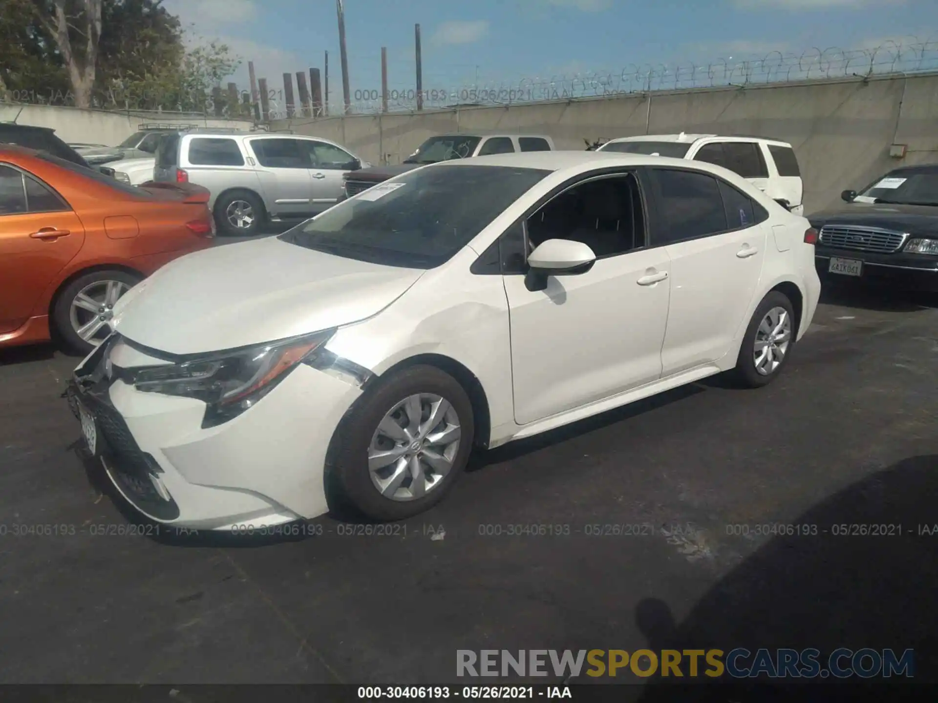 2 Photograph of a damaged car JTDEPRAE1LJ065261 TOYOTA COROLLA 2020