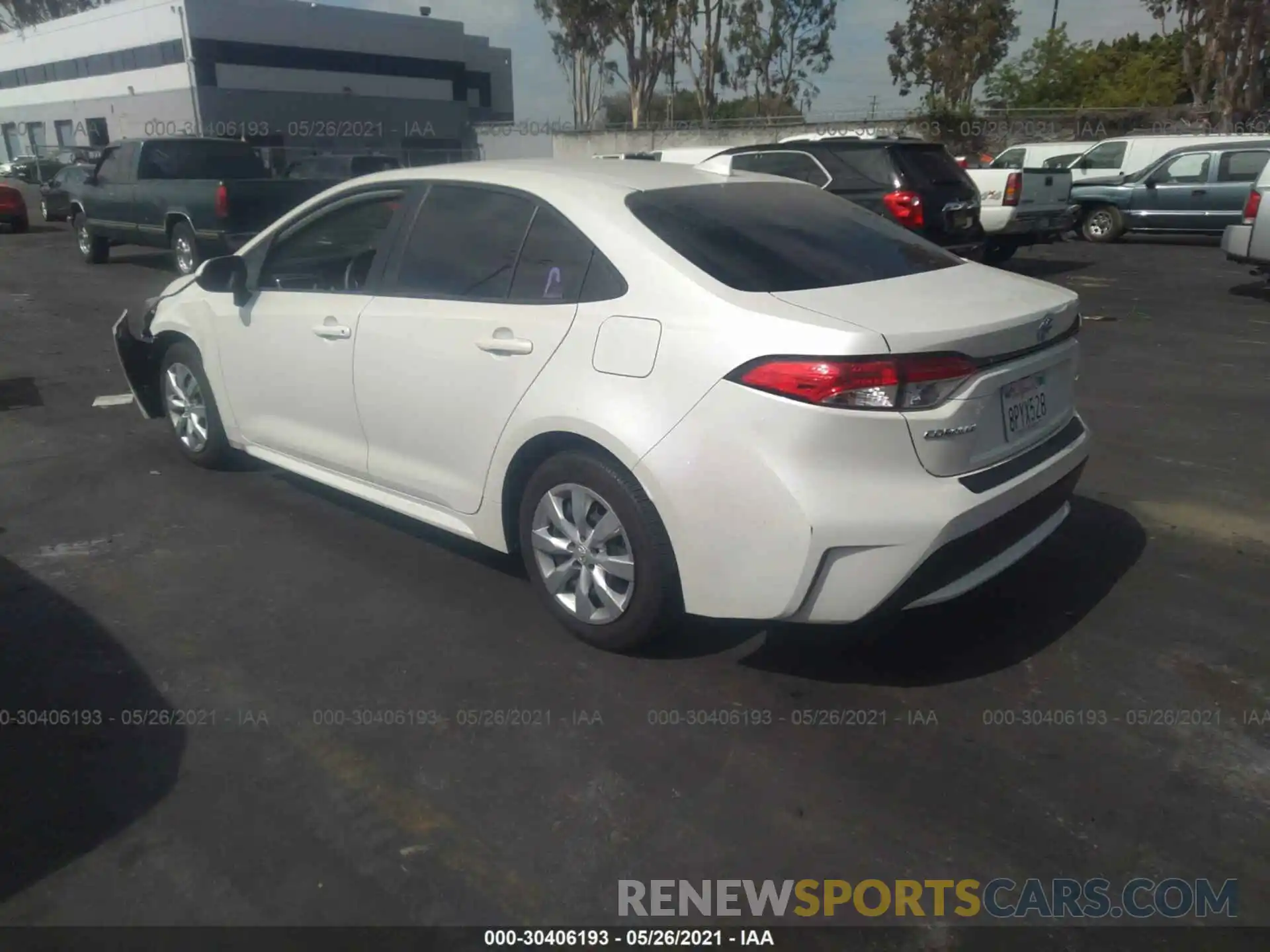 3 Photograph of a damaged car JTDEPRAE1LJ065261 TOYOTA COROLLA 2020