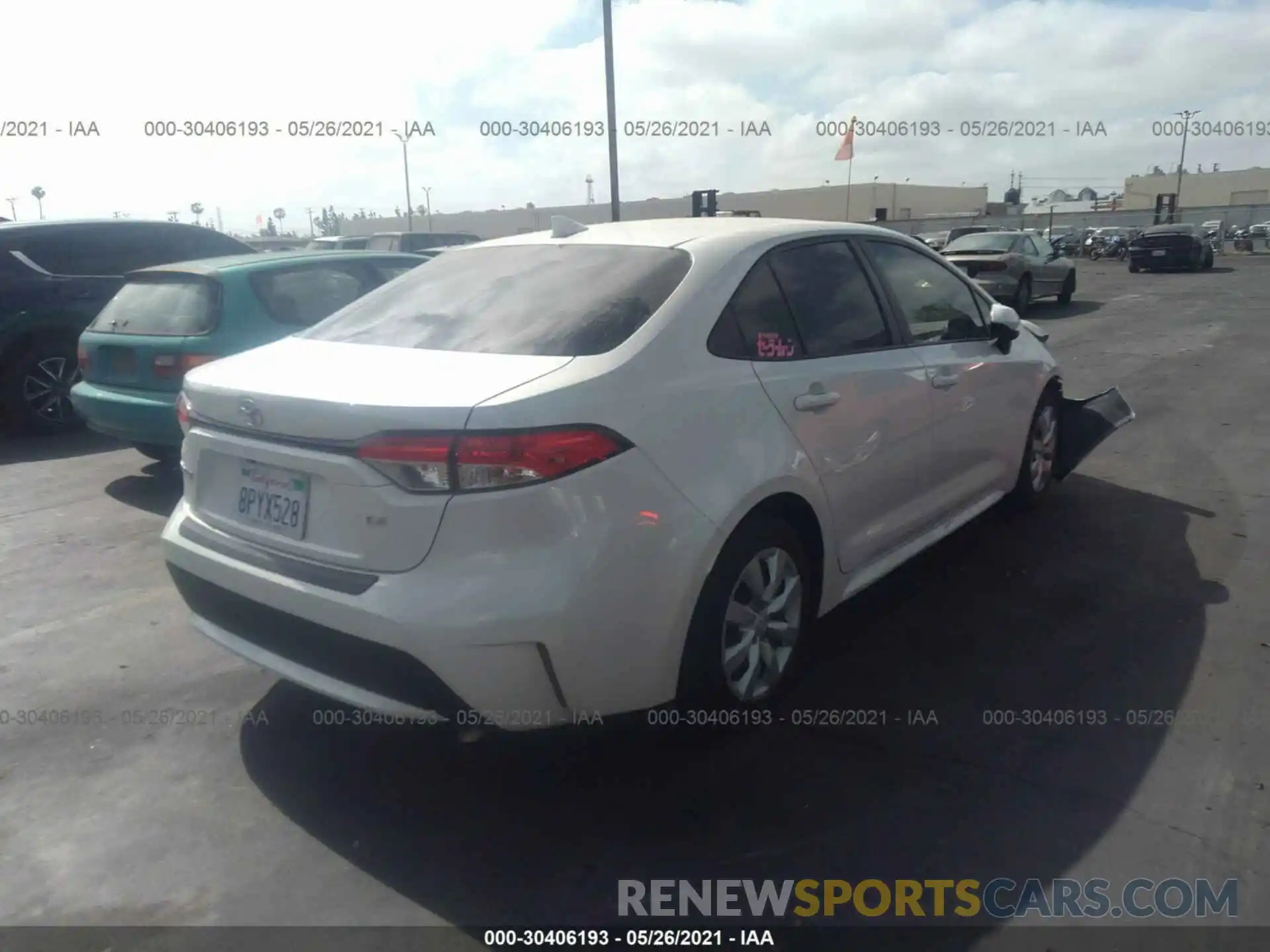 4 Photograph of a damaged car JTDEPRAE1LJ065261 TOYOTA COROLLA 2020