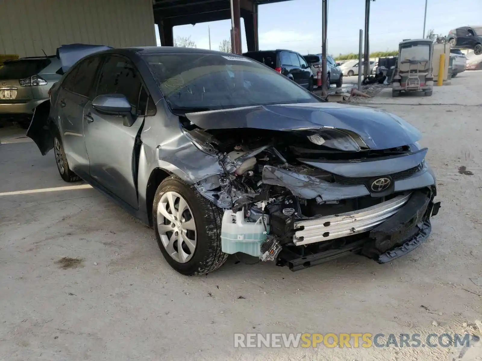 1 Photograph of a damaged car JTDEPRAE1LJ065373 TOYOTA COROLLA 2020