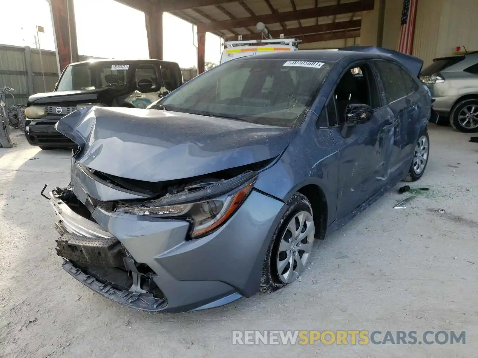 2 Photograph of a damaged car JTDEPRAE1LJ065373 TOYOTA COROLLA 2020