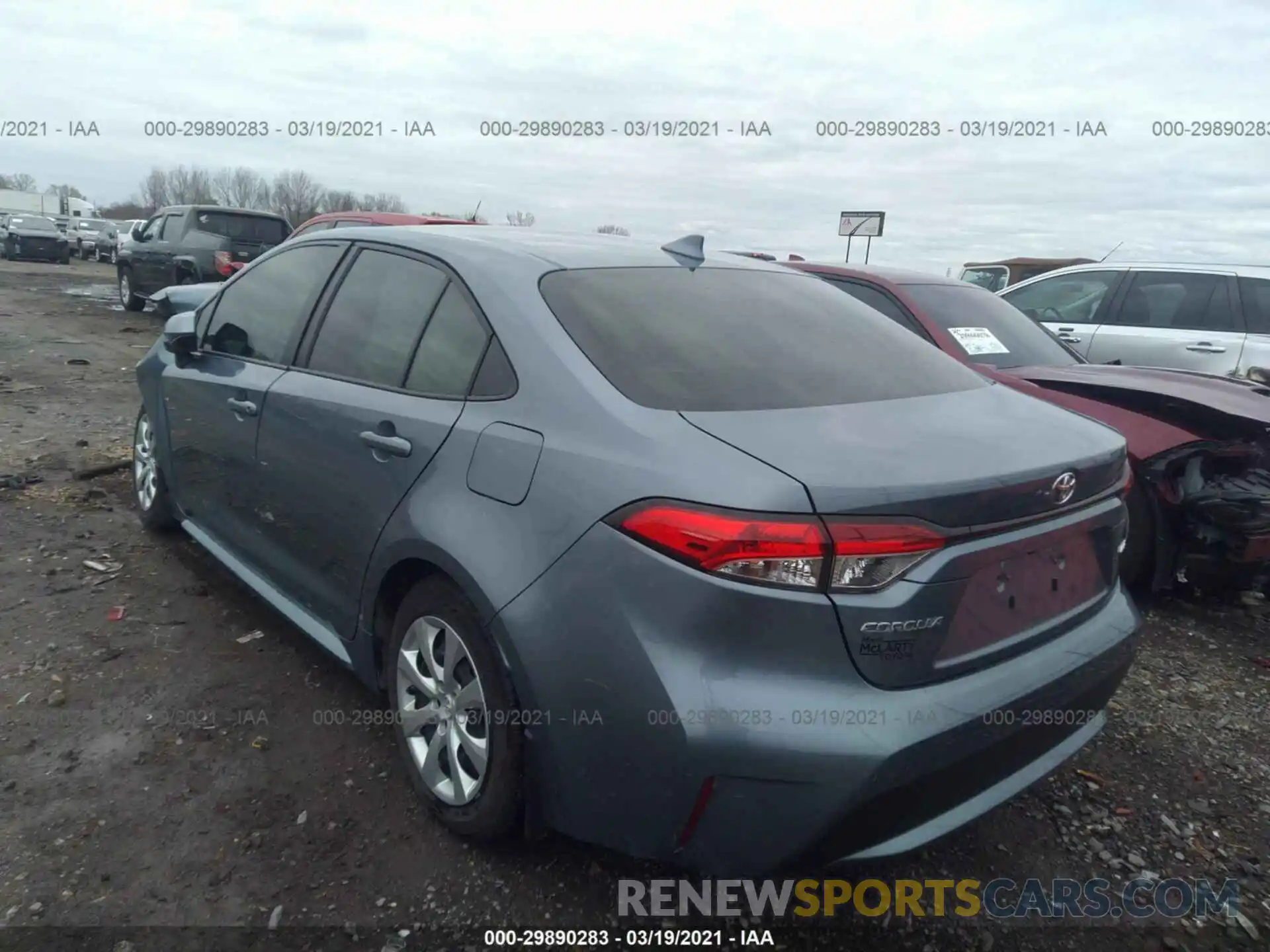 3 Photograph of a damaged car JTDEPRAE1LJ065616 TOYOTA COROLLA 2020