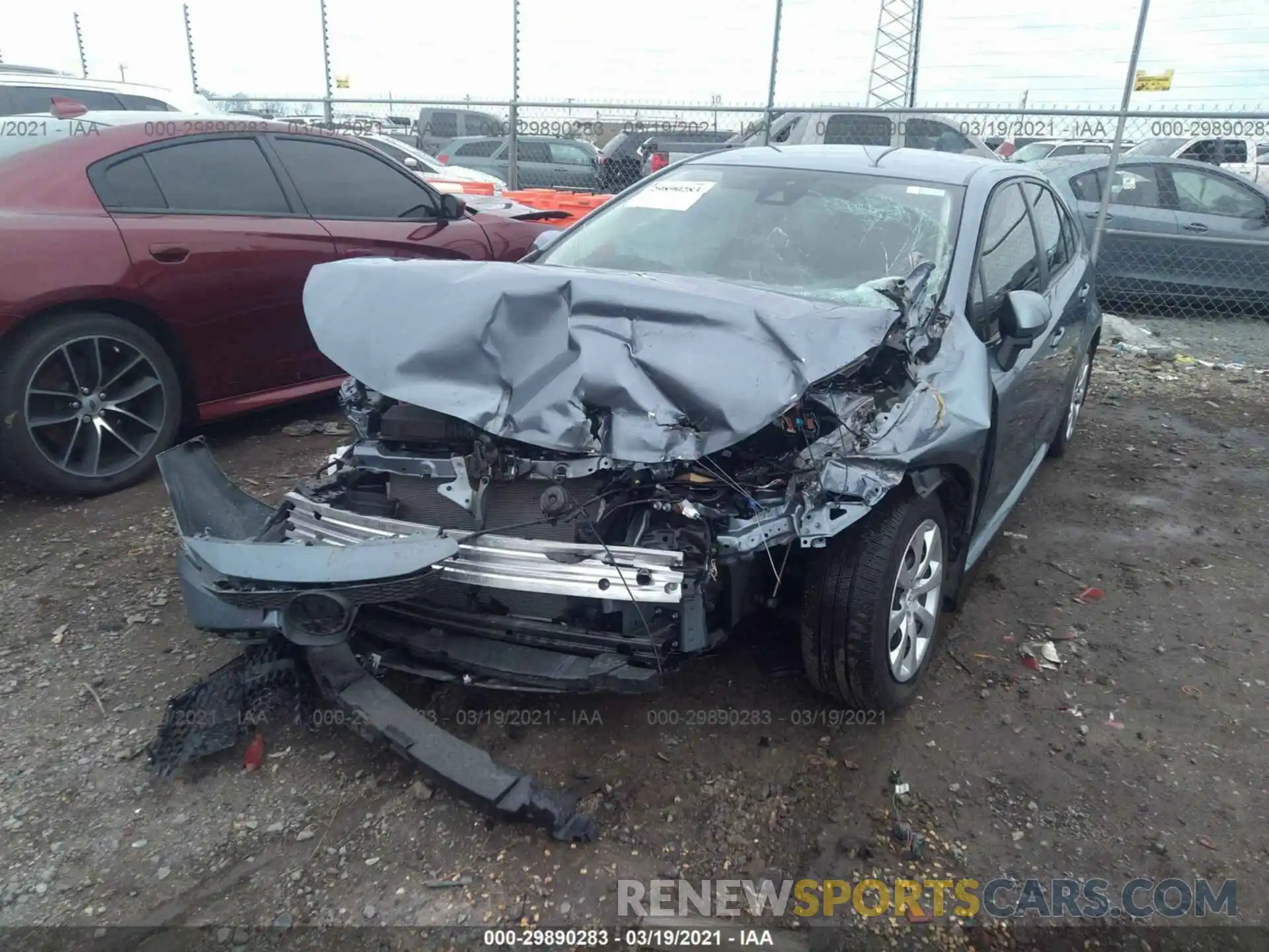 6 Photograph of a damaged car JTDEPRAE1LJ065616 TOYOTA COROLLA 2020