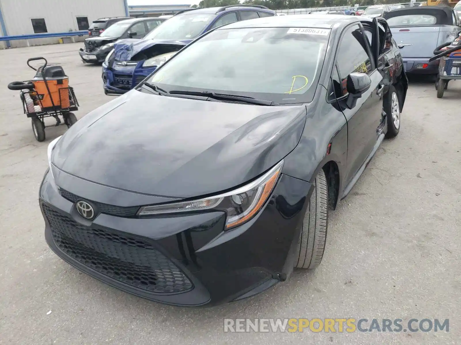 2 Photograph of a damaged car JTDEPRAE1LJ066295 TOYOTA COROLLA 2020