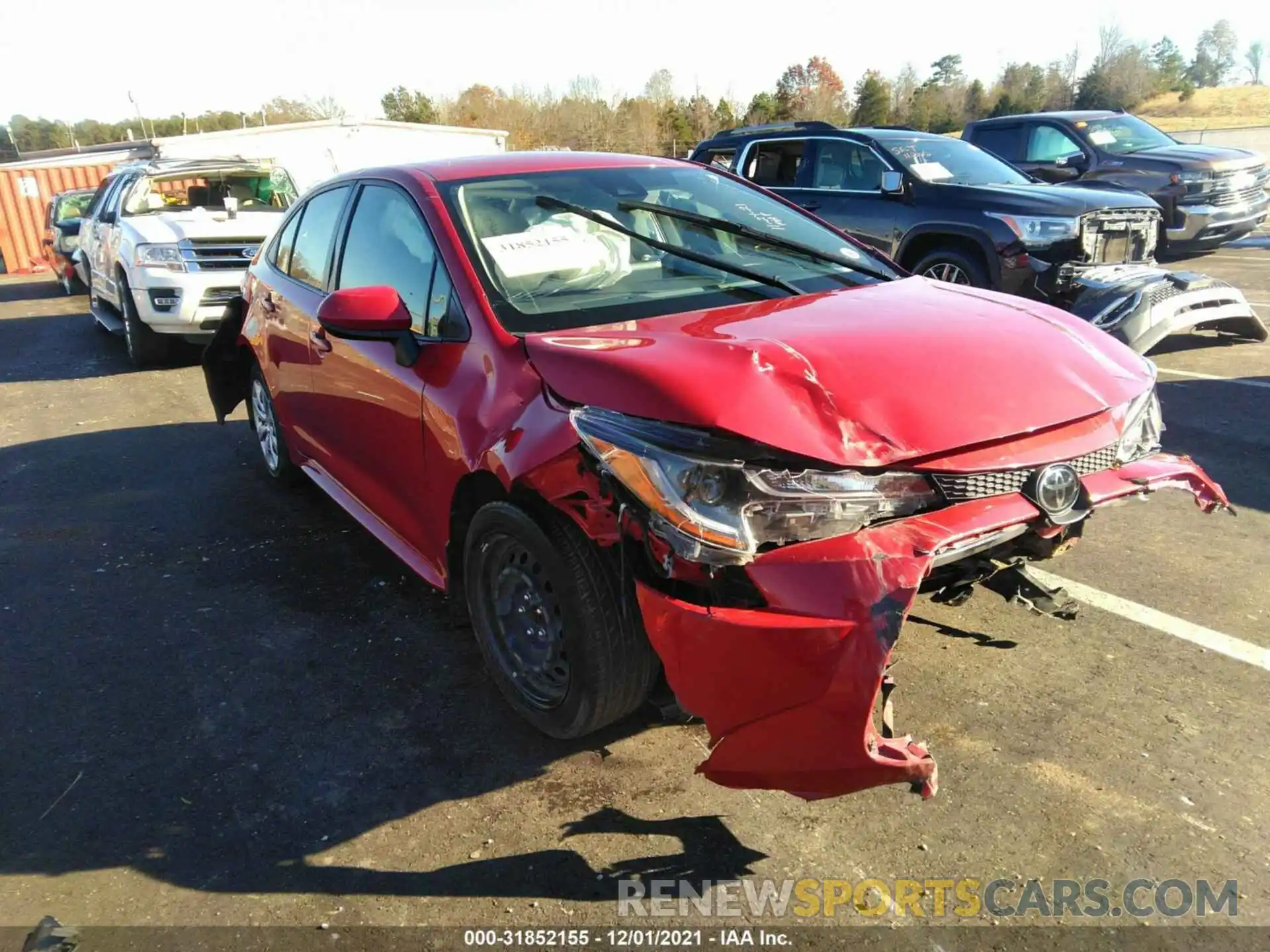 1 Photograph of a damaged car JTDEPRAE1LJ066524 TOYOTA COROLLA 2020