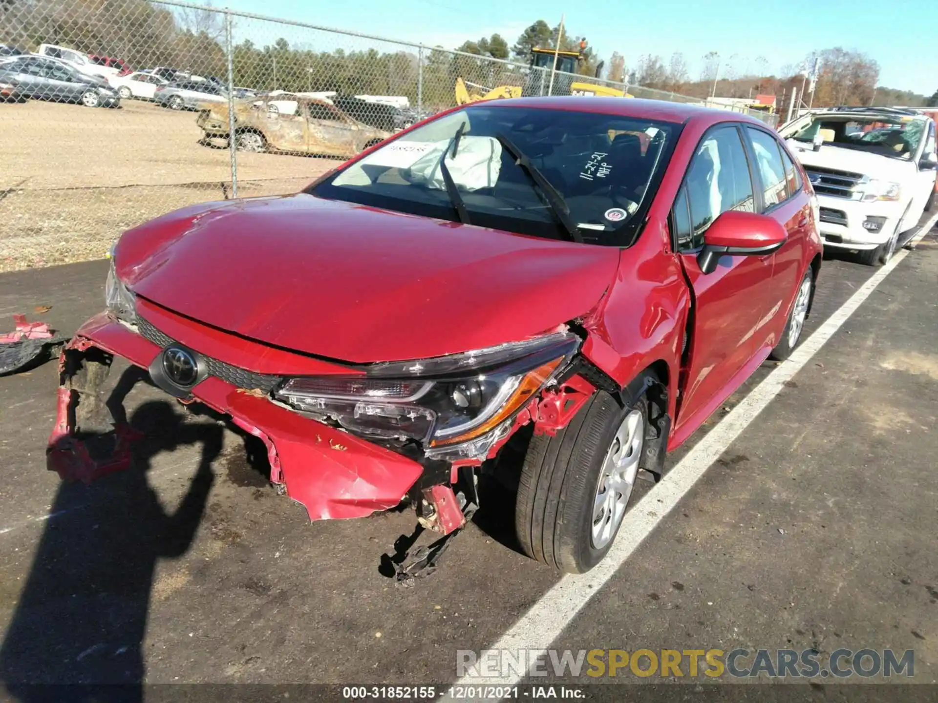 2 Фотография поврежденного автомобиля JTDEPRAE1LJ066524 TOYOTA COROLLA 2020