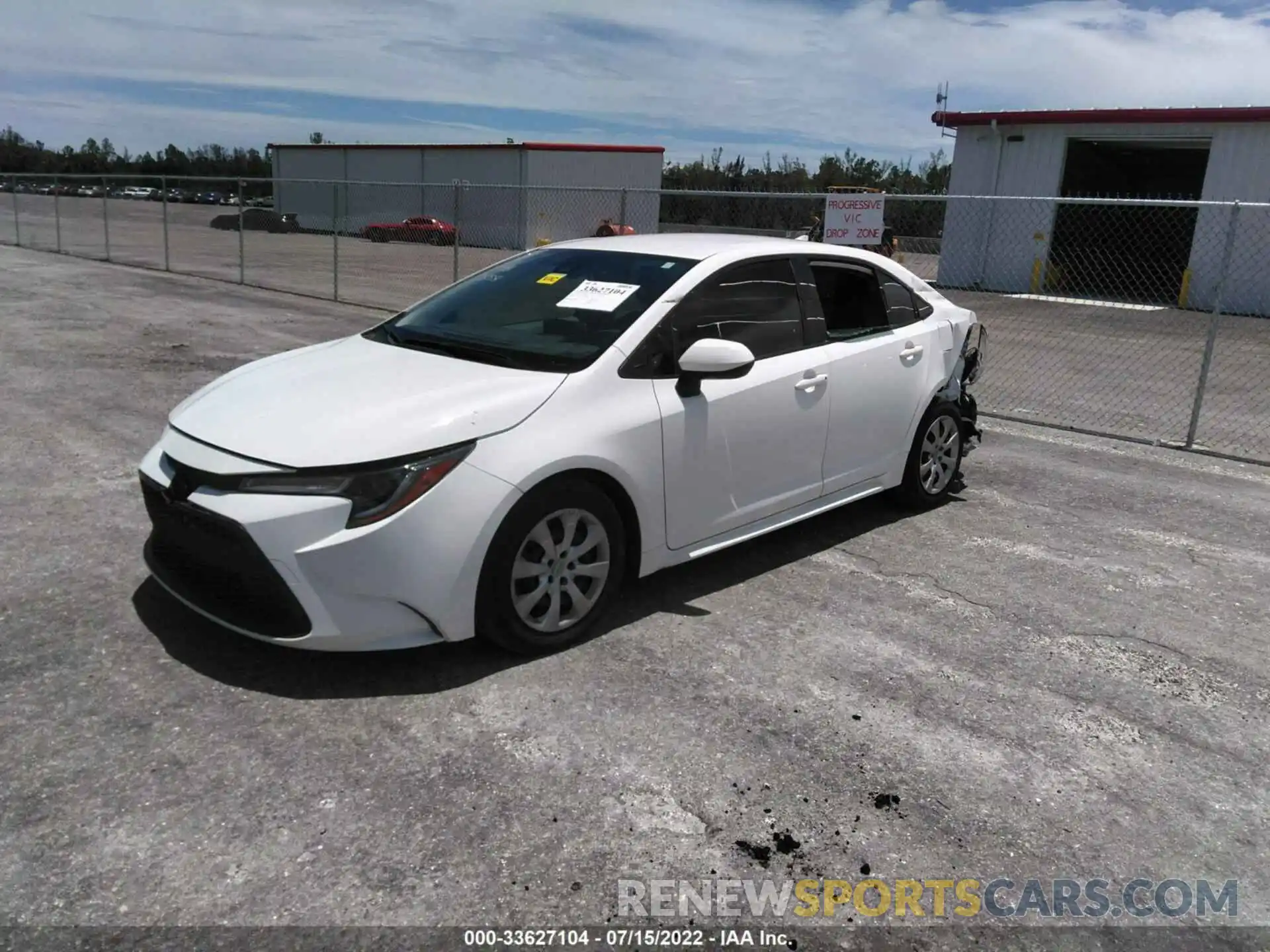 2 Photograph of a damaged car JTDEPRAE1LJ067558 TOYOTA COROLLA 2020