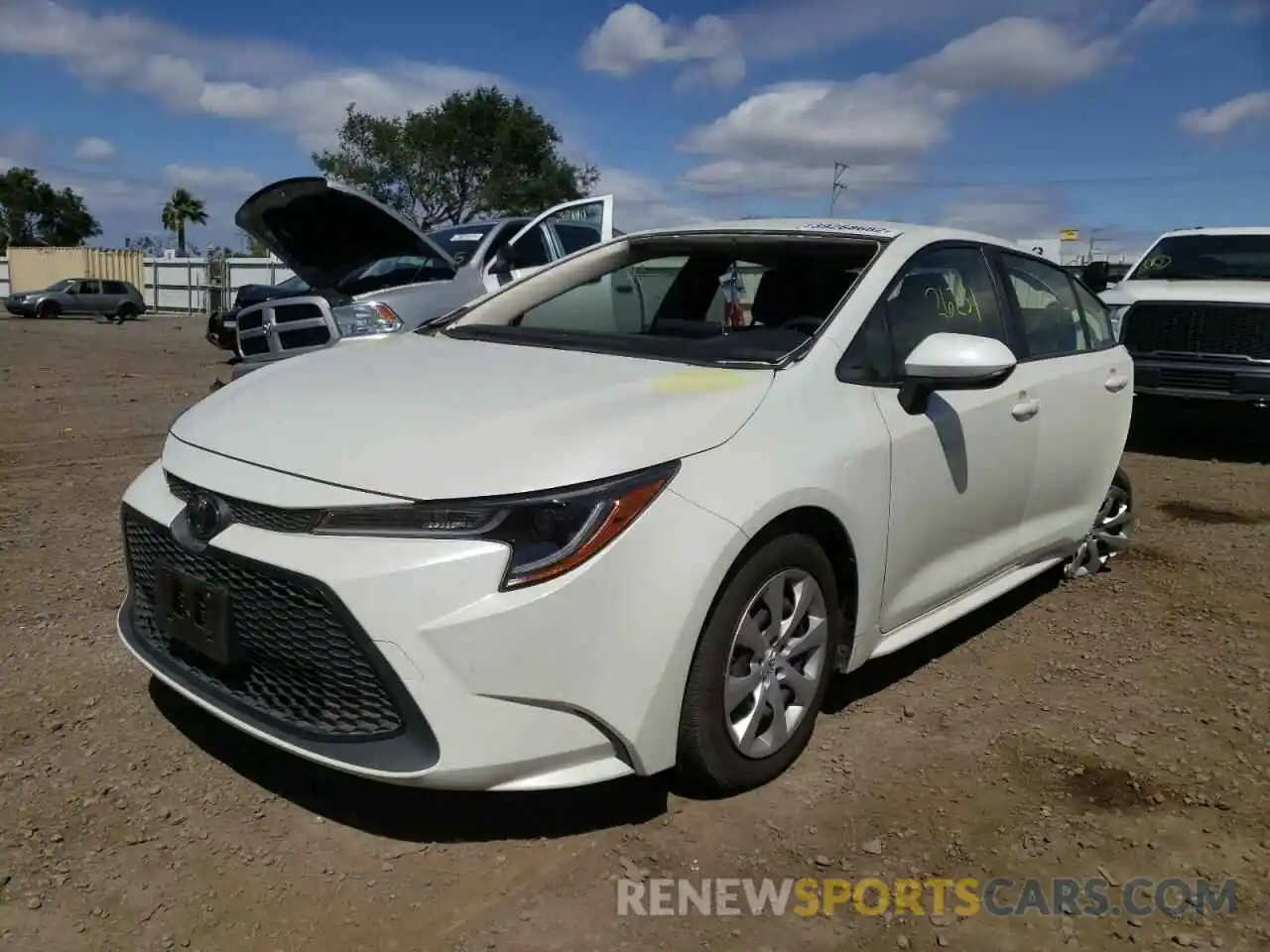 2 Photograph of a damaged car JTDEPRAE1LJ068323 TOYOTA COROLLA 2020