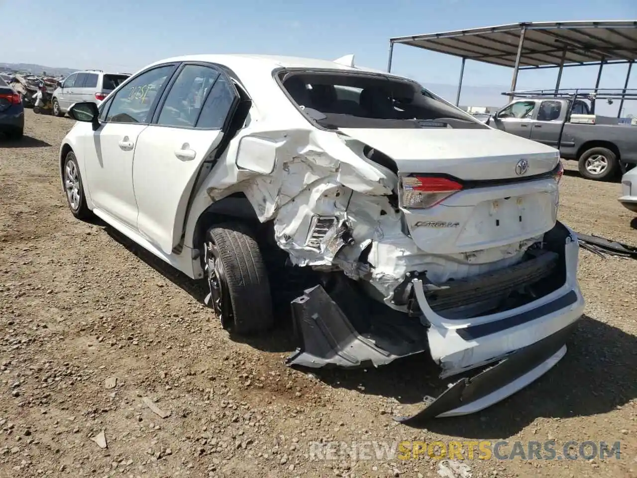 3 Photograph of a damaged car JTDEPRAE1LJ068323 TOYOTA COROLLA 2020