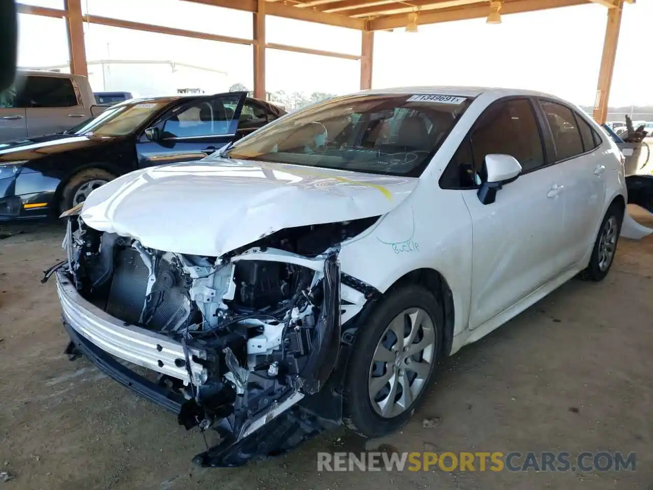 2 Photograph of a damaged car JTDEPRAE1LJ068936 TOYOTA COROLLA 2020