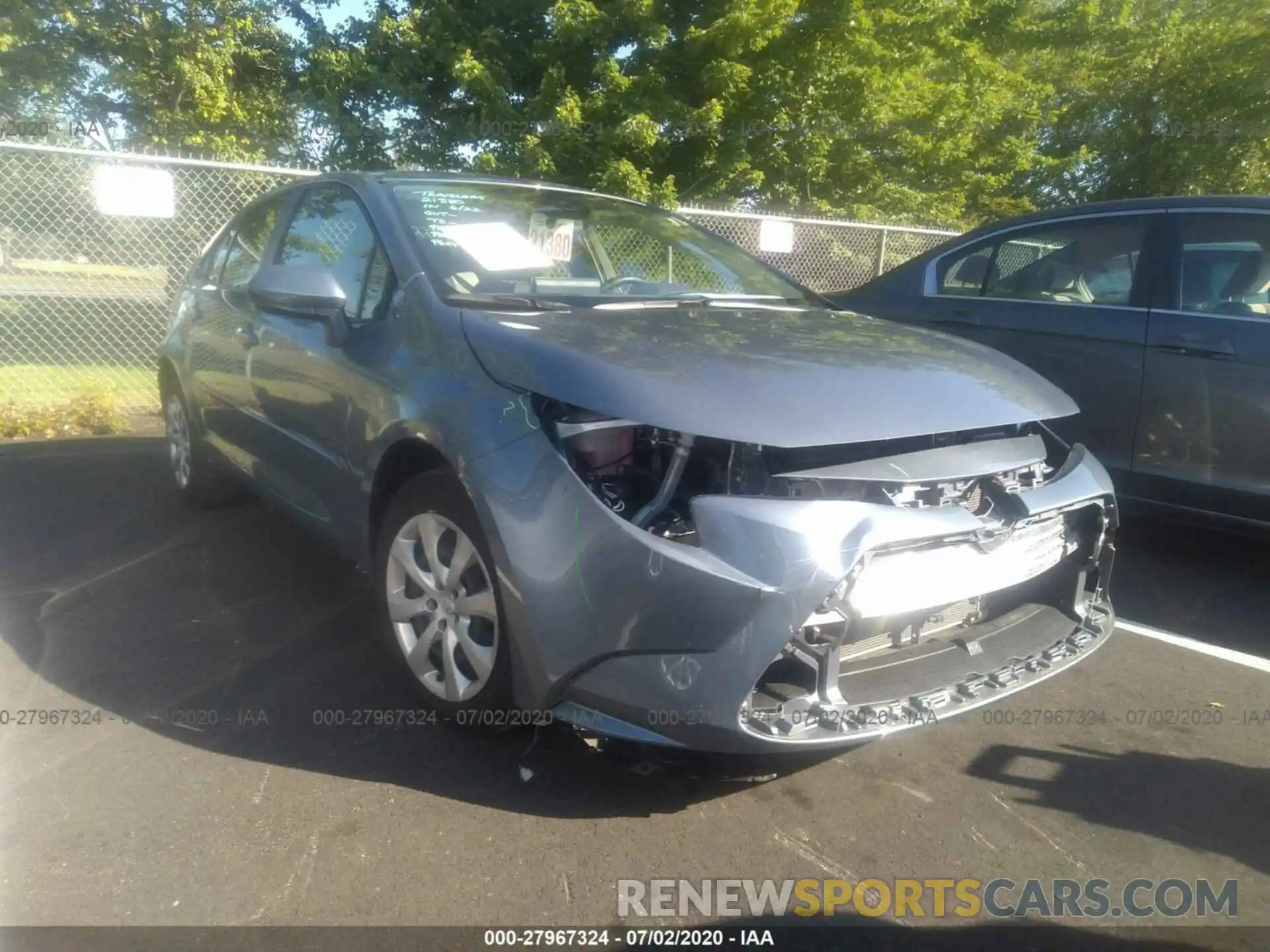 1 Photograph of a damaged car JTDEPRAE1LJ069147 TOYOTA COROLLA 2020