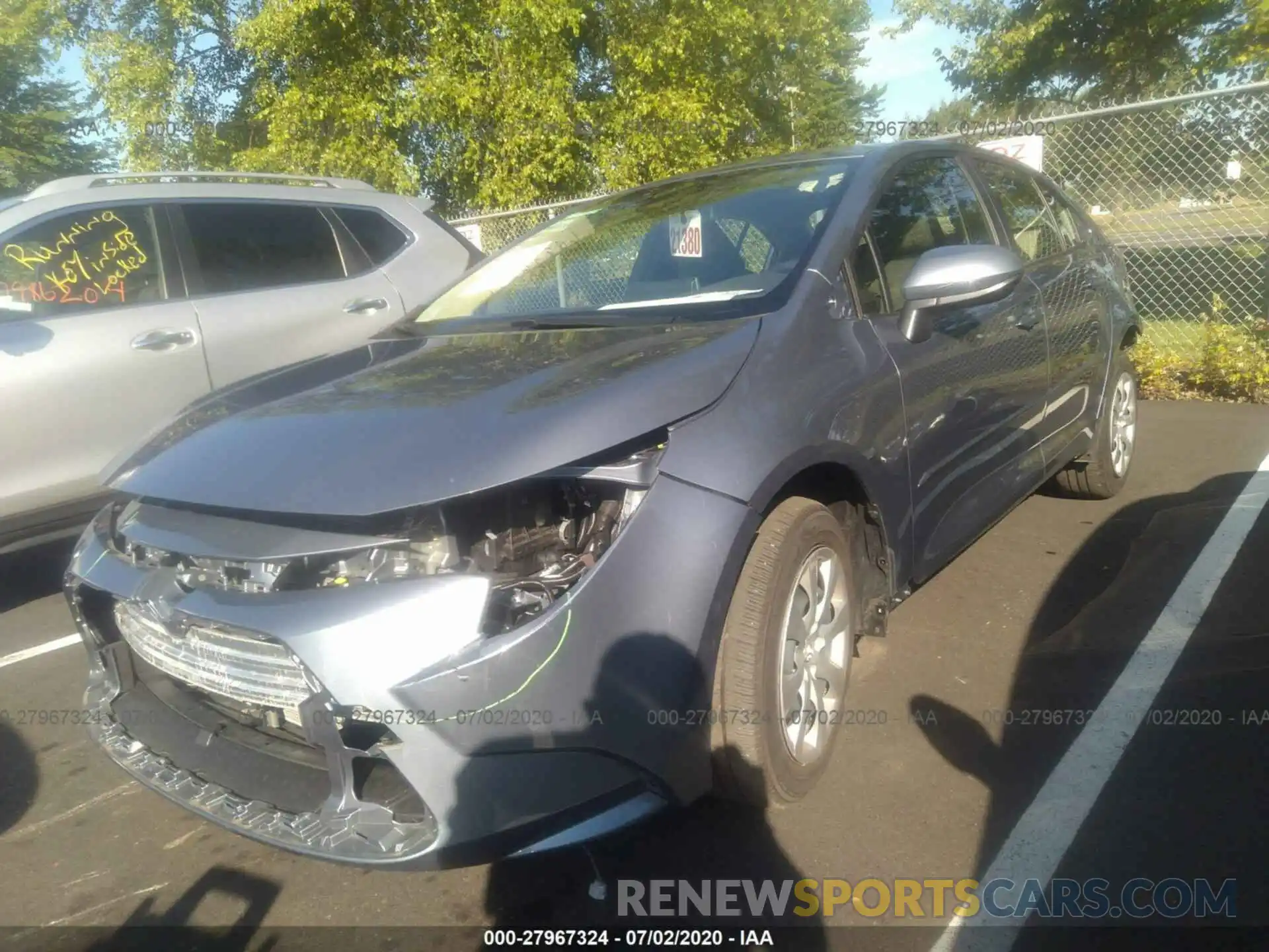 2 Photograph of a damaged car JTDEPRAE1LJ069147 TOYOTA COROLLA 2020