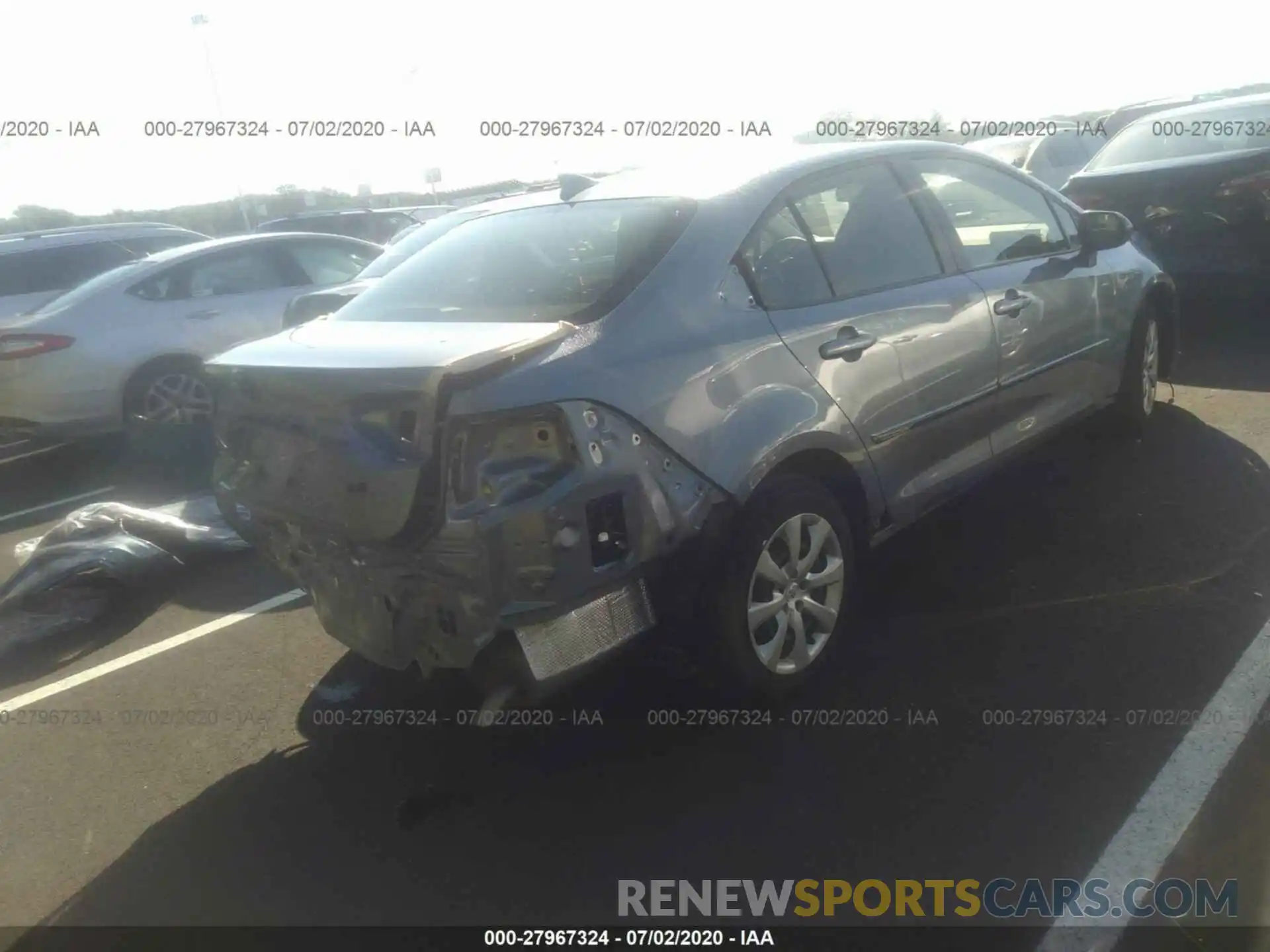 4 Photograph of a damaged car JTDEPRAE1LJ069147 TOYOTA COROLLA 2020