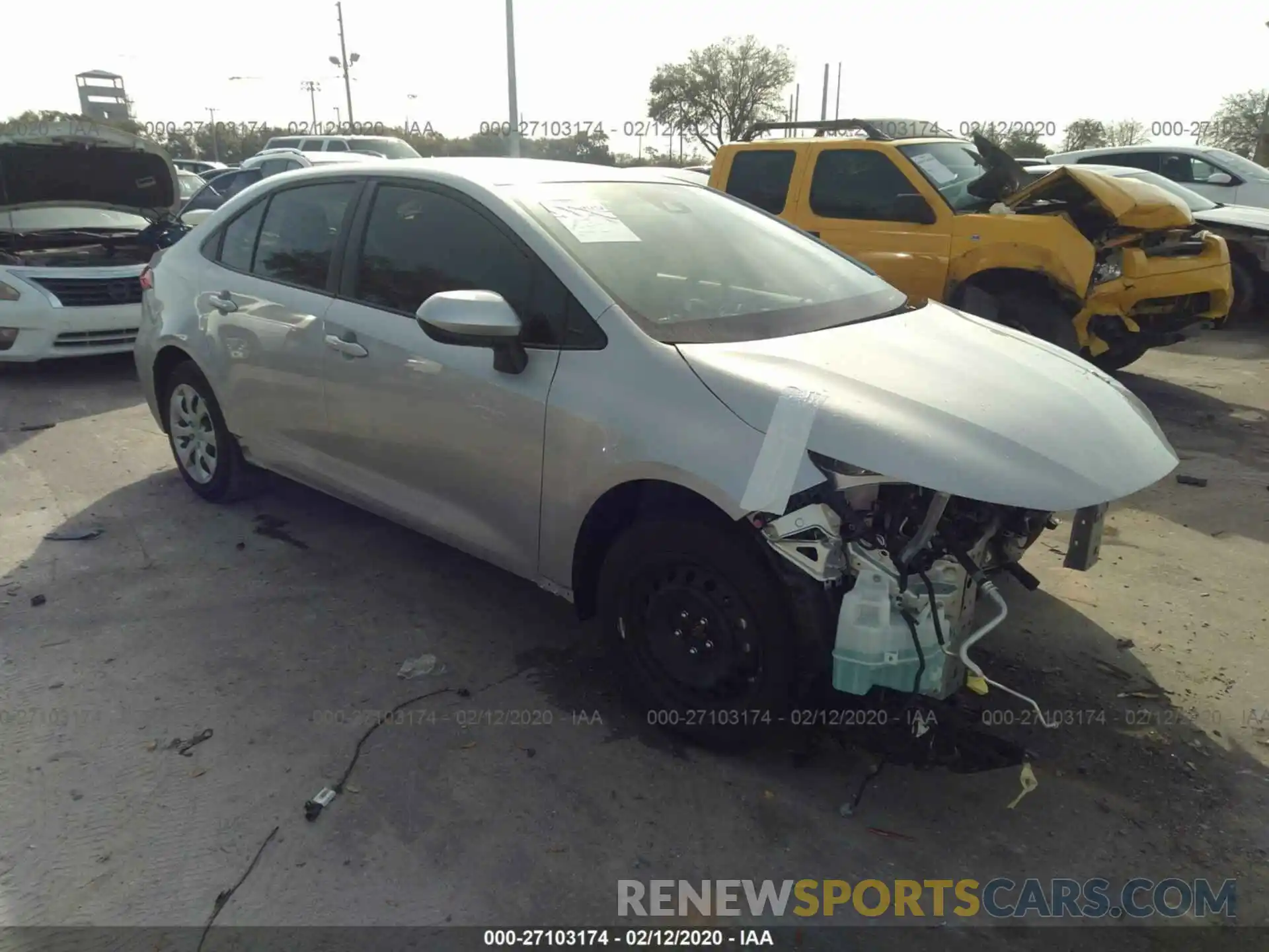 1 Photograph of a damaged car JTDEPRAE1LJ070041 TOYOTA COROLLA 2020