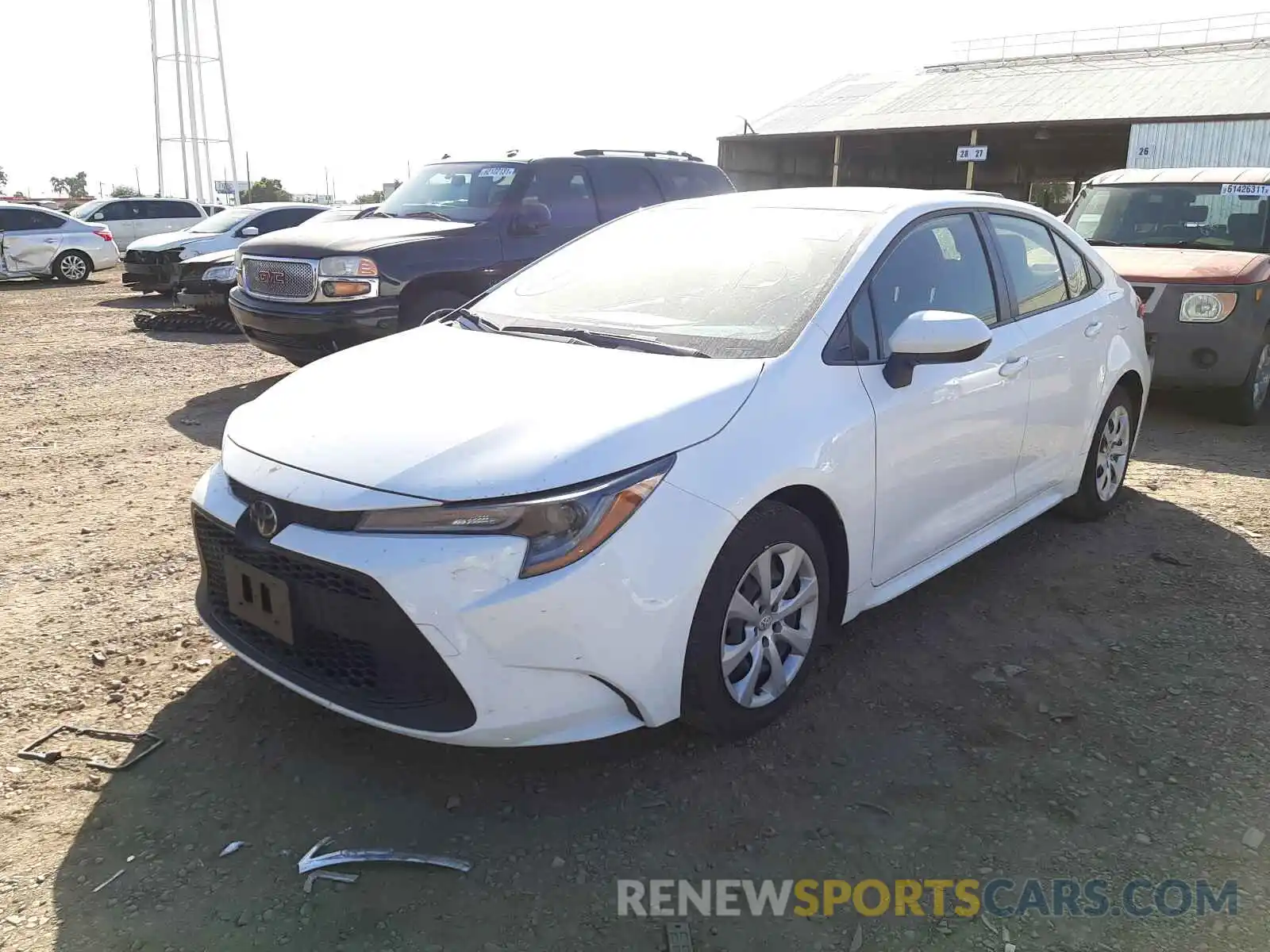 2 Photograph of a damaged car JTDEPRAE1LJ070220 TOYOTA COROLLA 2020