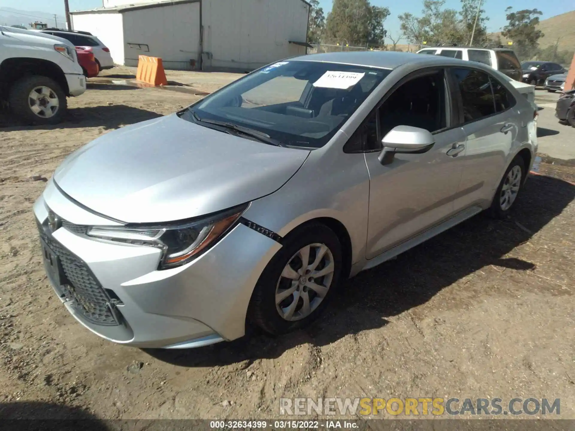 2 Photograph of a damaged car JTDEPRAE1LJ070914 TOYOTA COROLLA 2020