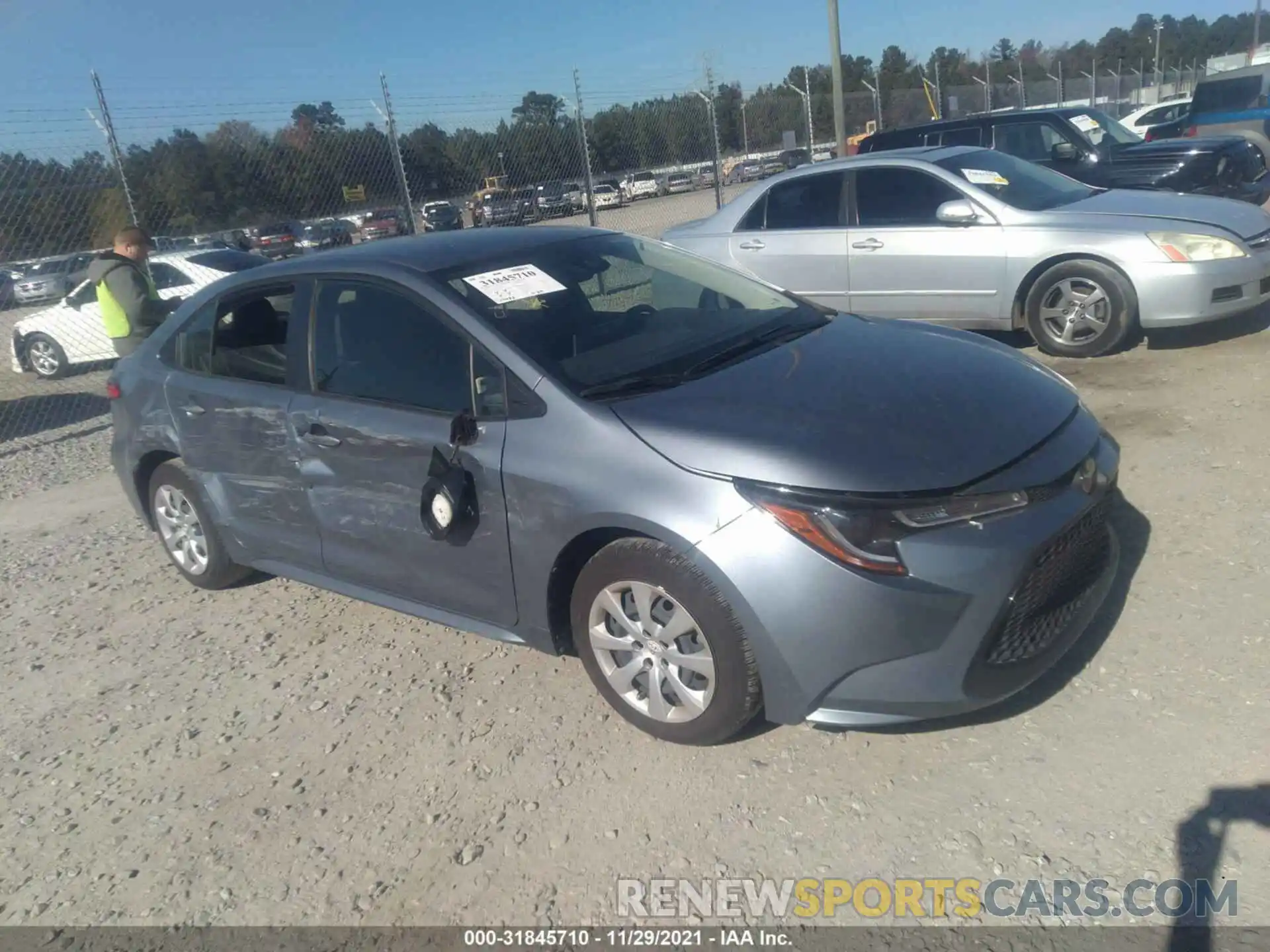 1 Photograph of a damaged car JTDEPRAE1LJ070993 TOYOTA COROLLA 2020