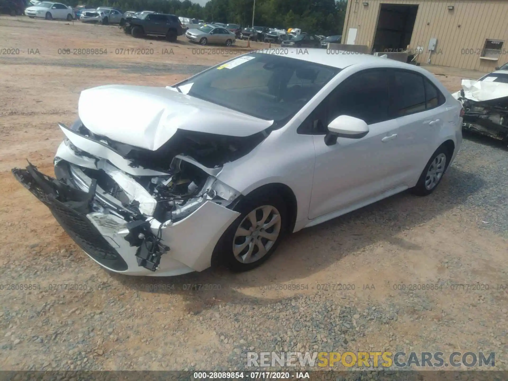 2 Photograph of a damaged car JTDEPRAE1LJ071058 TOYOTA COROLLA 2020